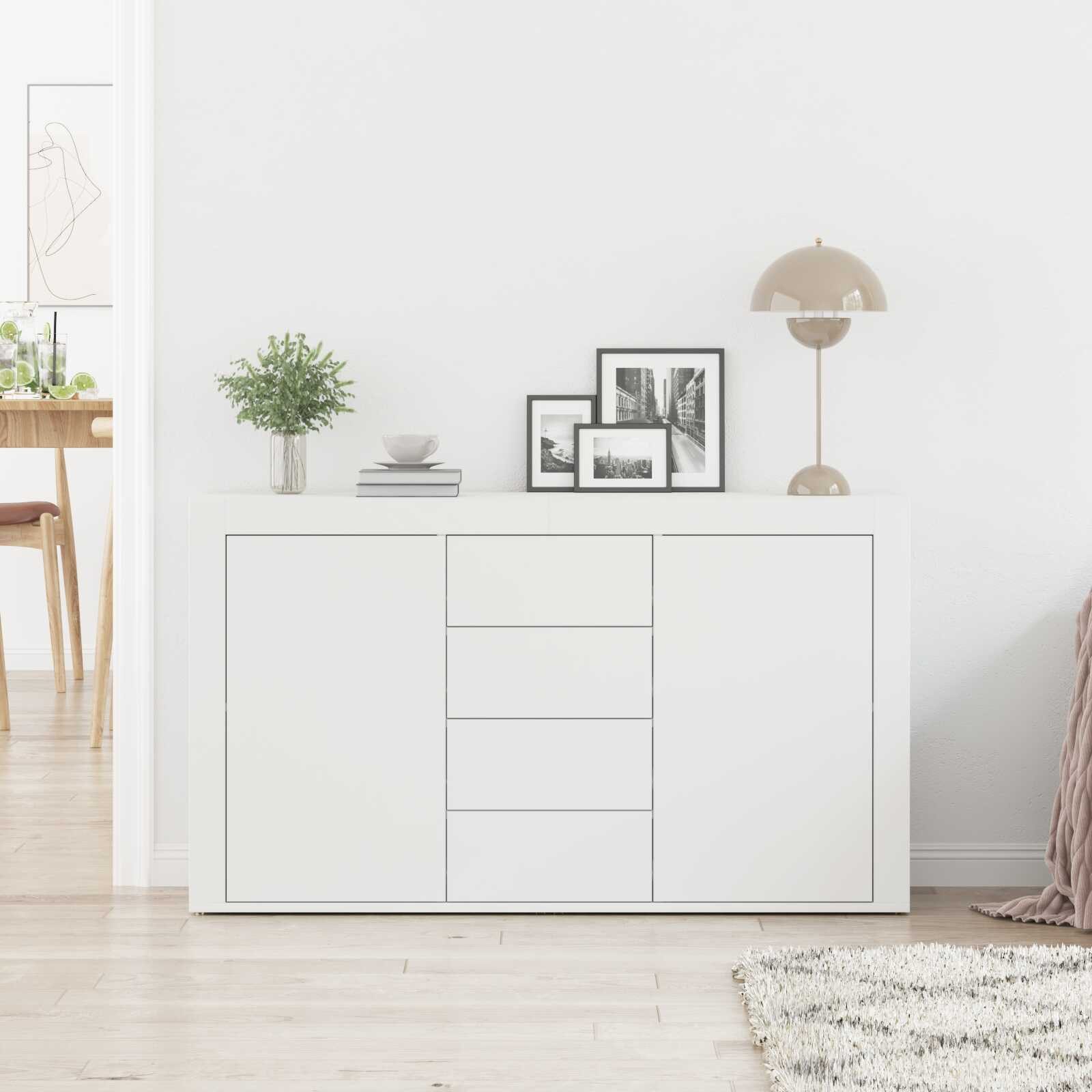 Nettlife Sideboard Weiß Holz 120 x günstig online kaufen