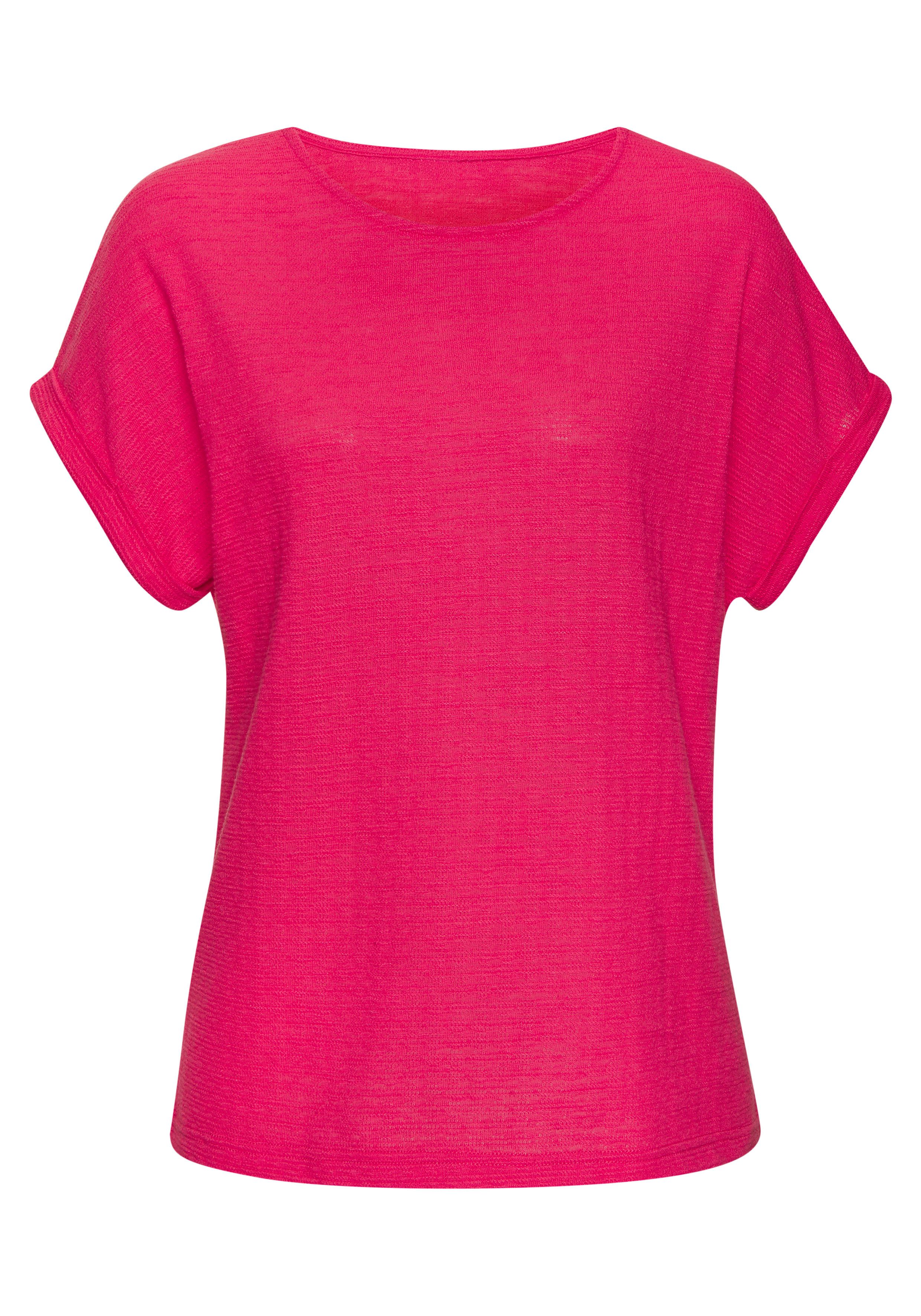 Vivance by Lascana T-Shirt mit modischer Struktur aus bügelfreier Qualität mit Baumwolle – Bild 2 von 5