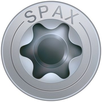 SPAX Spanplattenschraube Verlegeschraube, (Stahl weiß verzinkt, 500 St), 4,5x60 mm