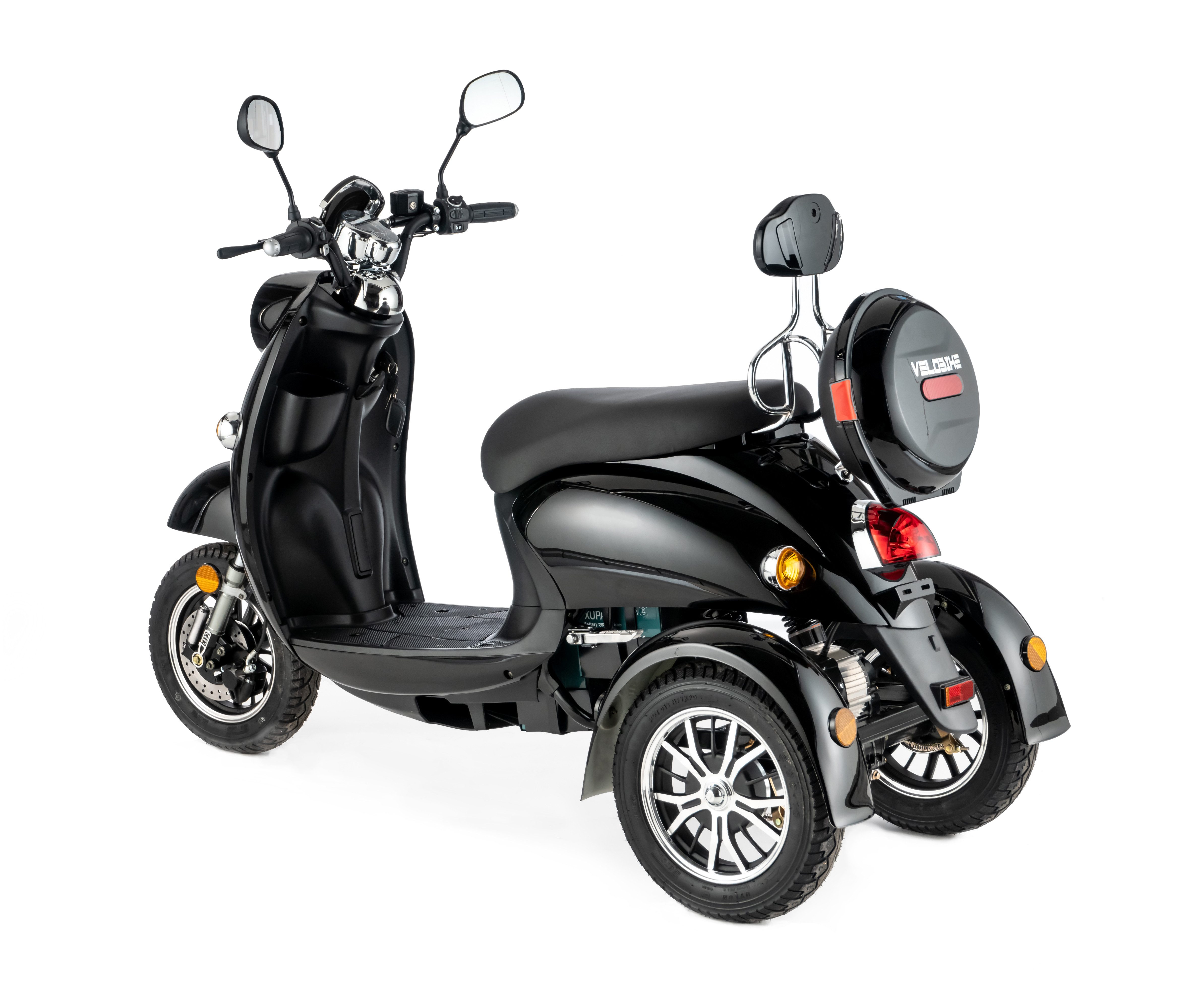 Scooter électrique 3 Roues VELECO ZT63 - 650W, Autonomie 40-50 Km, Vitesse 12 Km/h, Pour Adultes/seniors