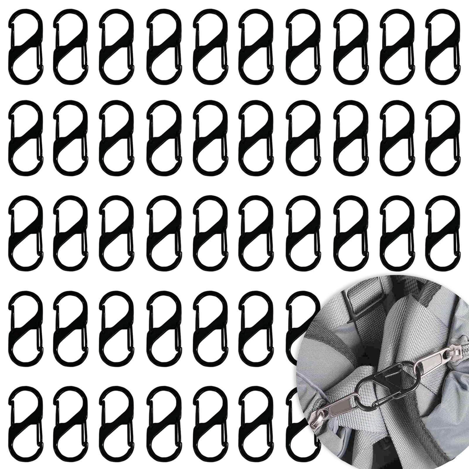 Karabiner S-Karabinerhaken 4,8 cm – Doppeldraht-Clips aus Zinklegierung