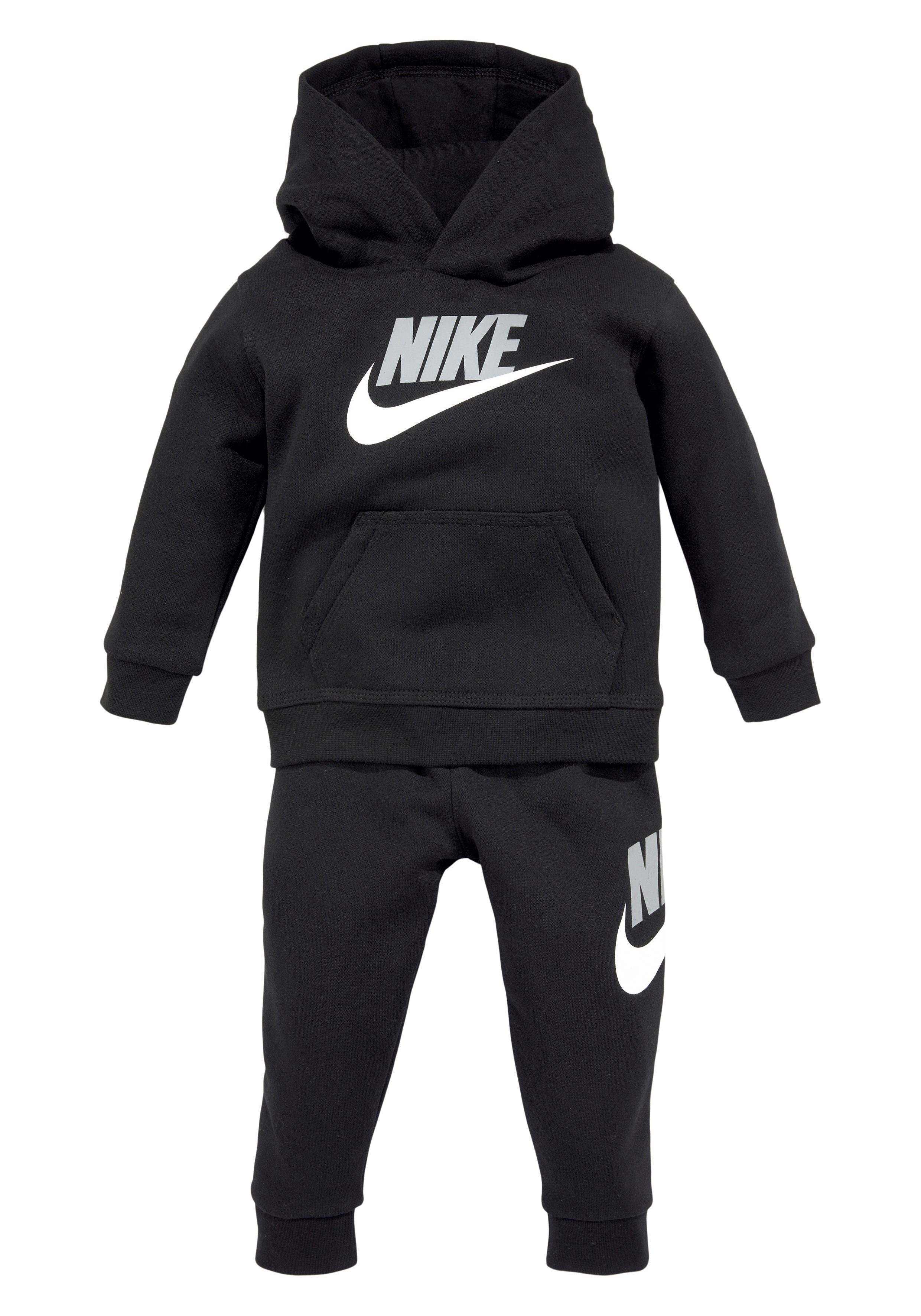 Nike Sportswear Jogginganzug FLEECE PO & 2-tlg) JOGGER SET schwarz HOODIE (Set, 2PC