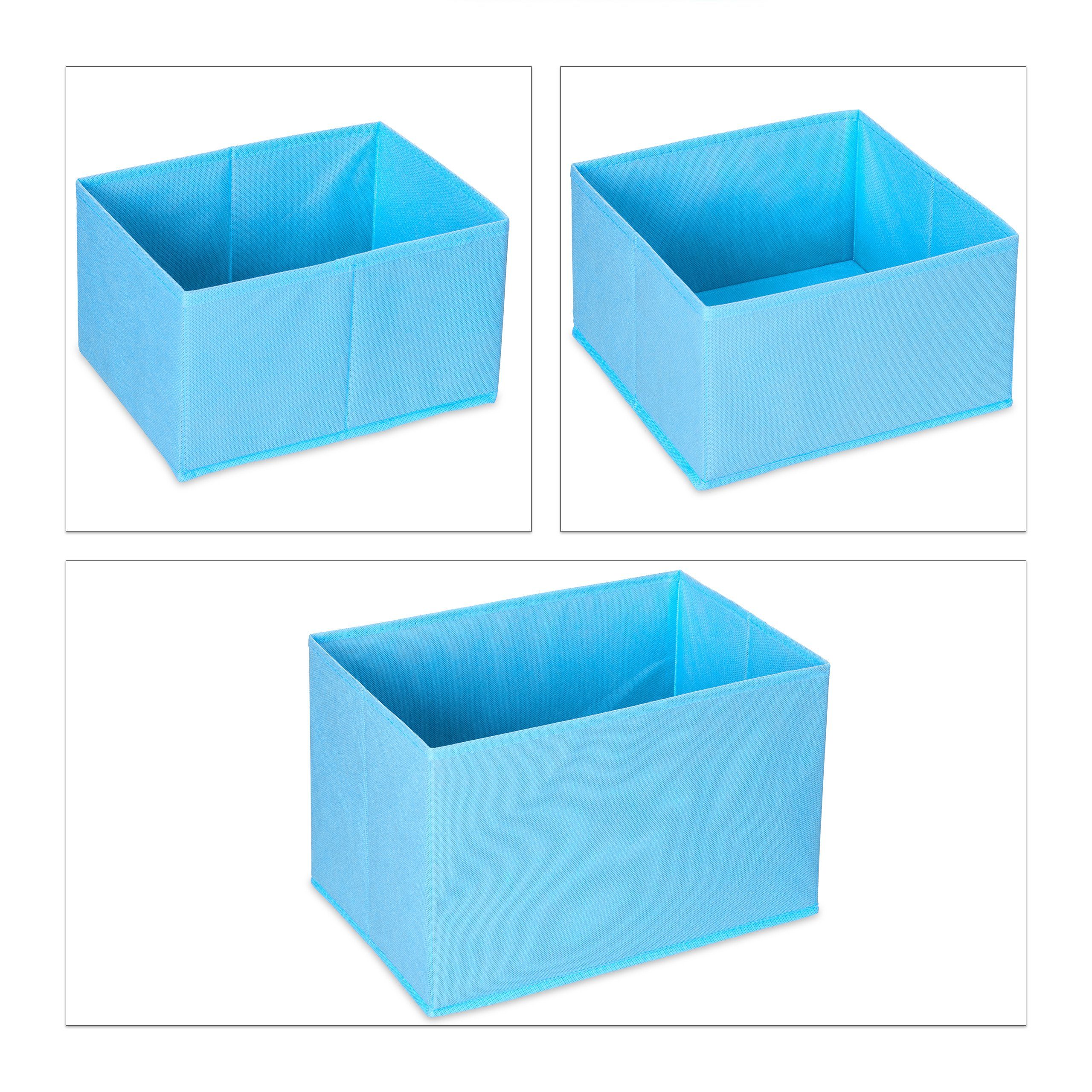 mit und A Kinderregal Standregal Grau relaxdays Boxen, 9 Weiß Hellblau Motiv