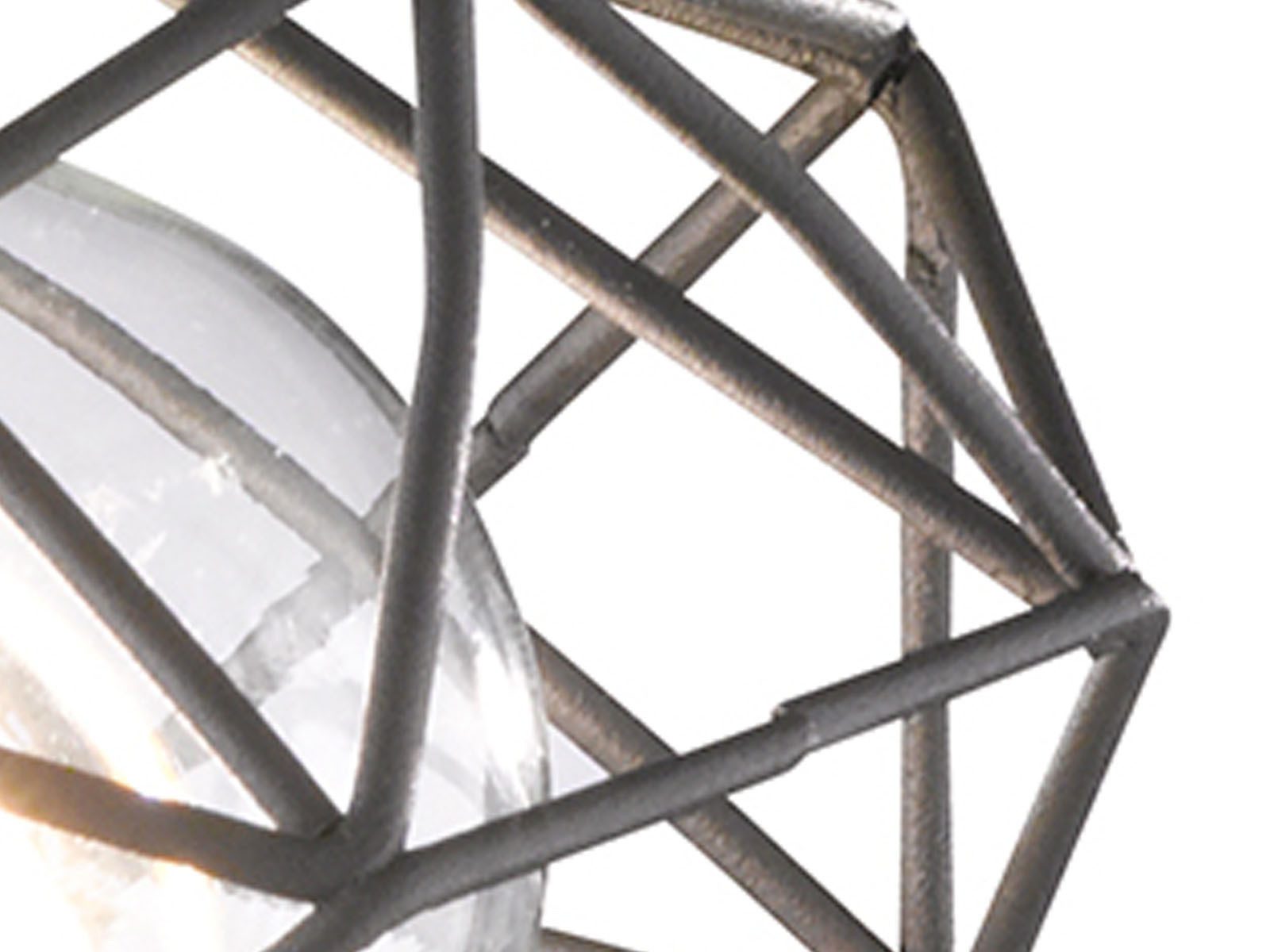 FISCHER & HONSEL LED Wandleuchte, mit Schalter Ein/Aus, LED wechselbar, Warmweiß, Strahler Gitter-Lampe Grau Wand-Montage Innen - Bettleuchte Nachttisch