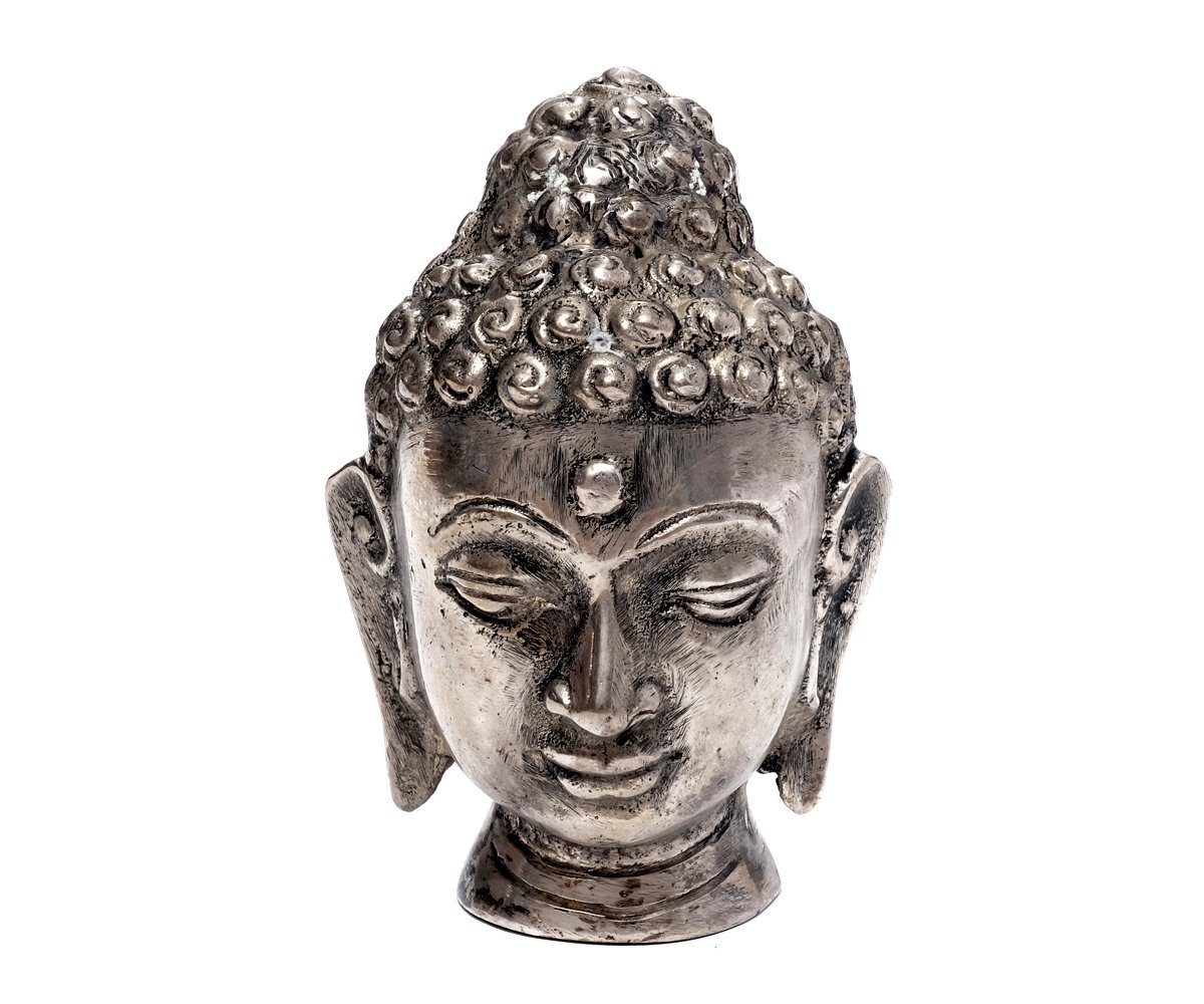 Brillibrum Dekofigur Thai Buddha Kopf Figur Feng Shui Skulptur Yoga Meditation