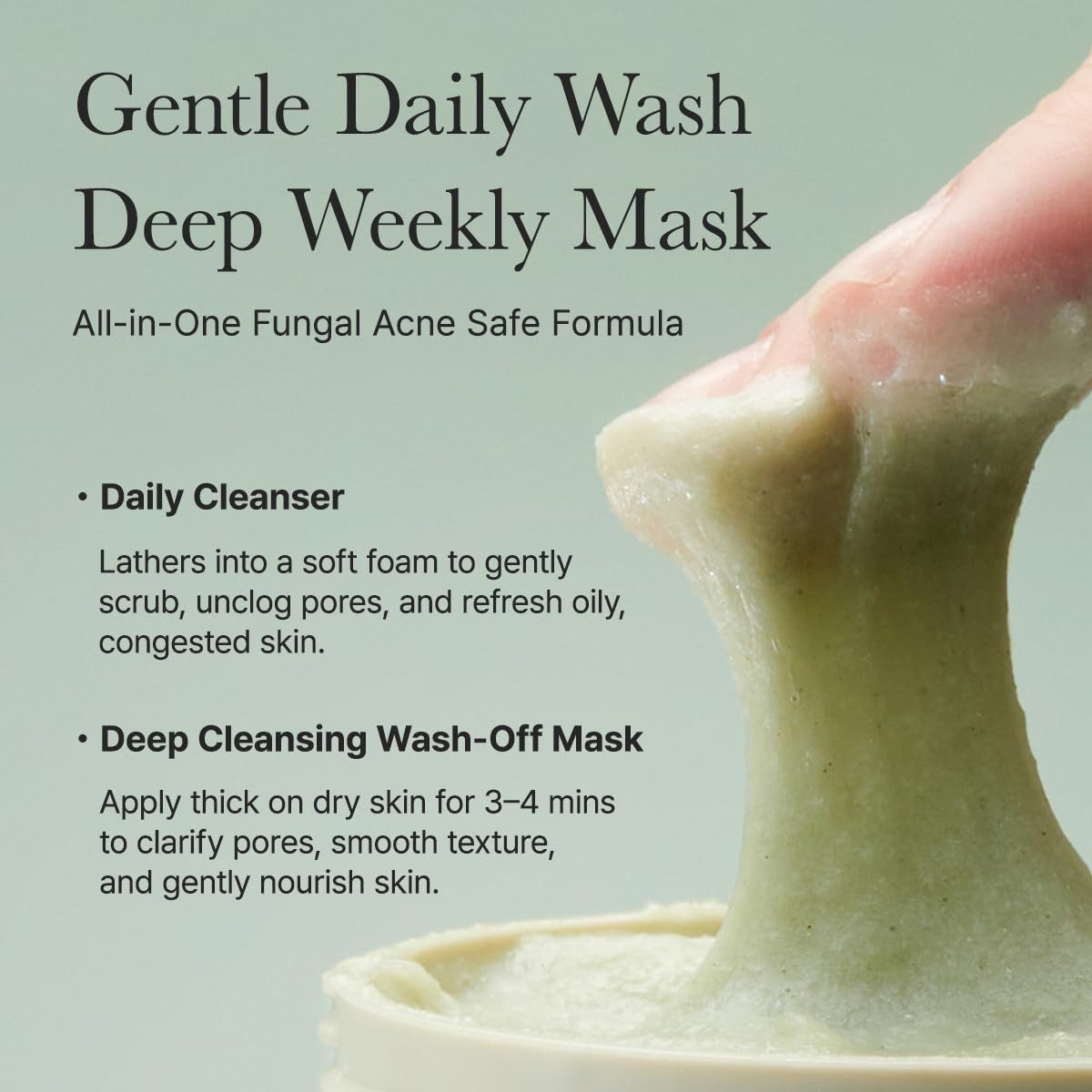 Arencia Gesichts-Reinigungsmousse Fresh Green Rice Mochi Cleanser, 3‑in‑1 Reinigung, Peeling & Maske