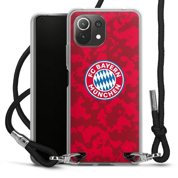 DeinDesign Handyhülle FC Bayern München Camouflage FCB Camouflage Muster FCB Xiaomi Mi 11 Lite 5G Handykette Hülle mit Band Case zum Umhängen
