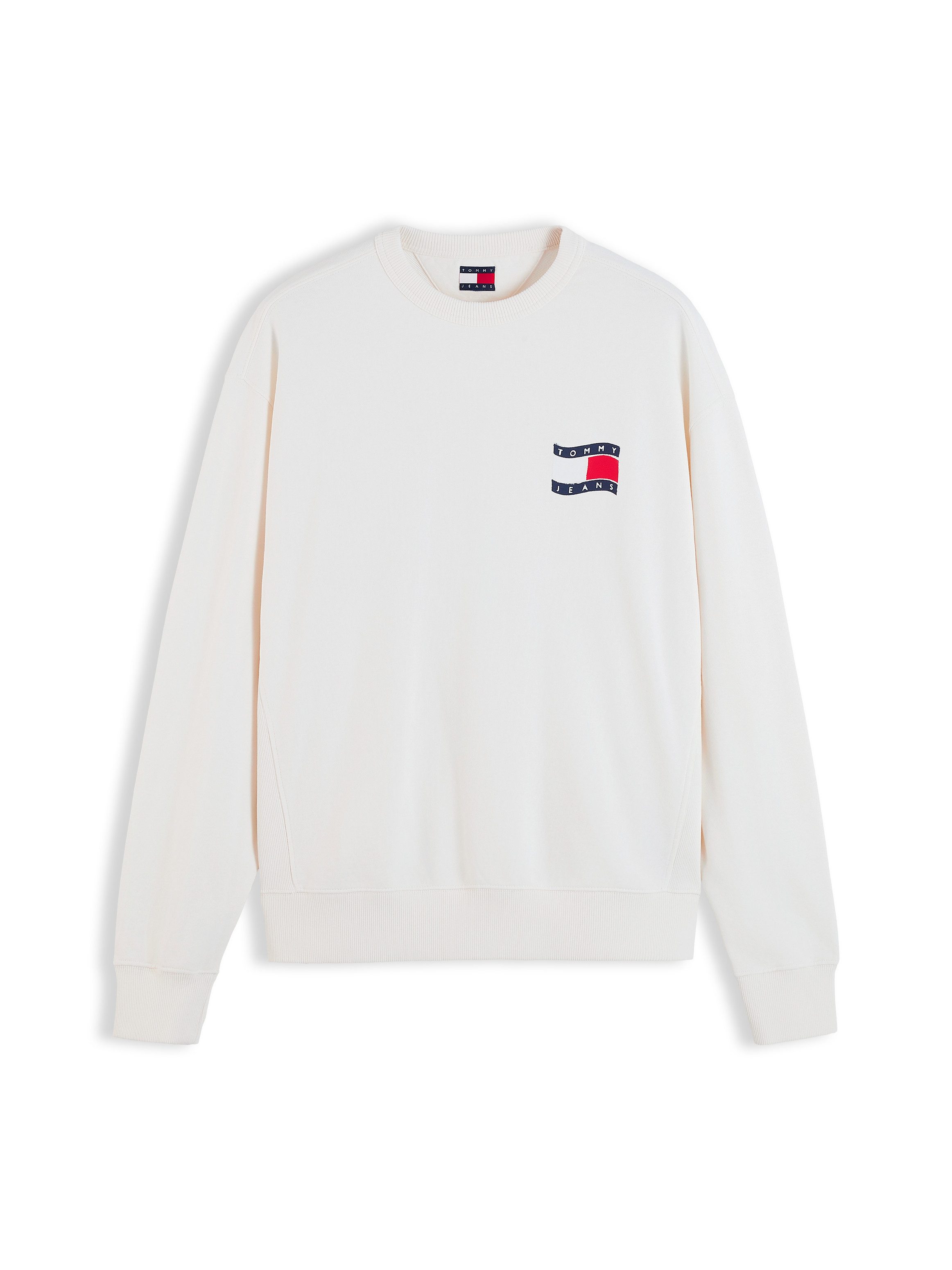 Tommy Jeans Sweatshirt RELAX WAVY FLAG SWEATSHIRT Relaxed fit mit Rundhalsausschnitt