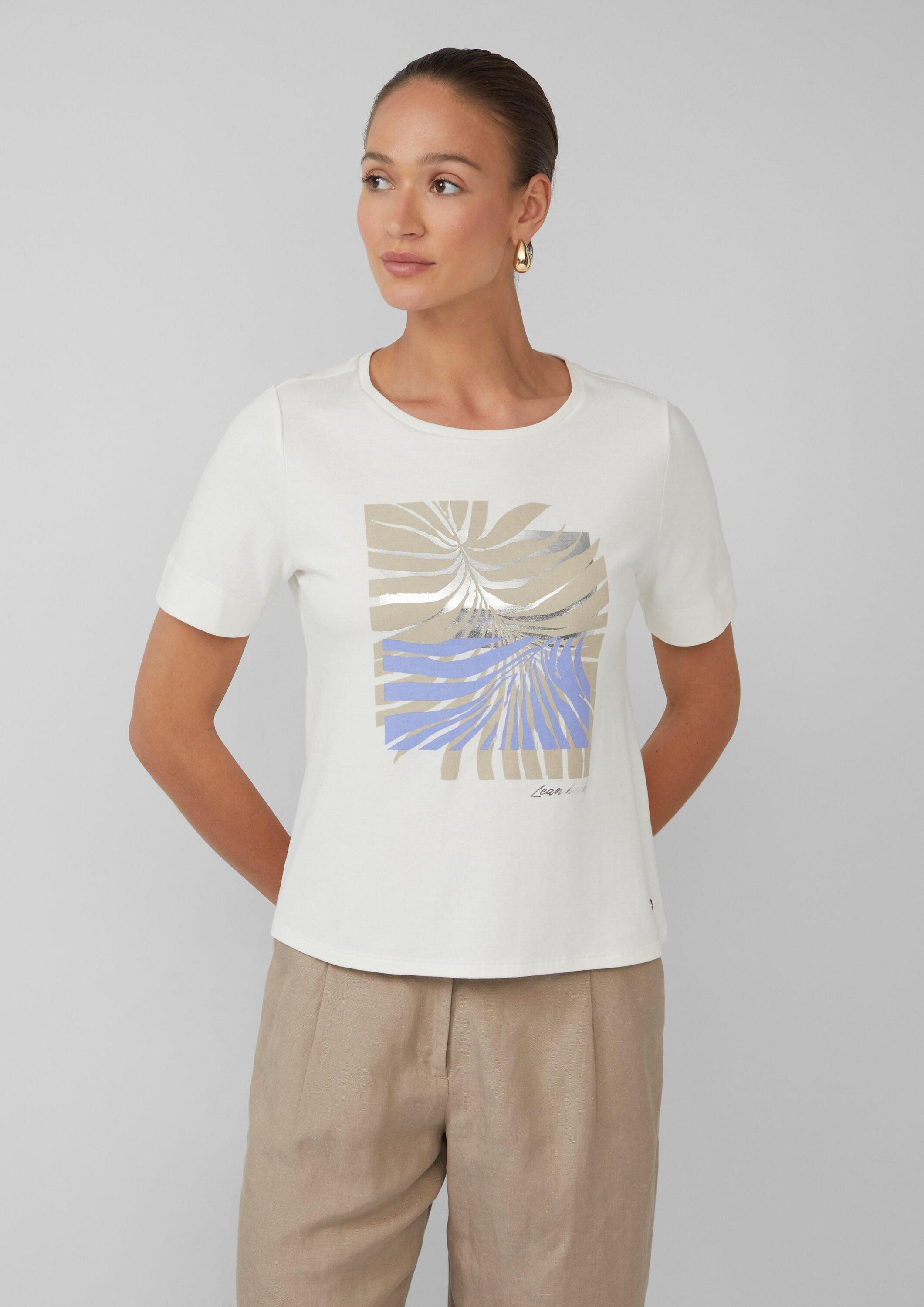 s.Oliver Kurzarmshirt T-Shirt T-Shirt aus Interlockjersey mit Frontprint günstig online kaufen