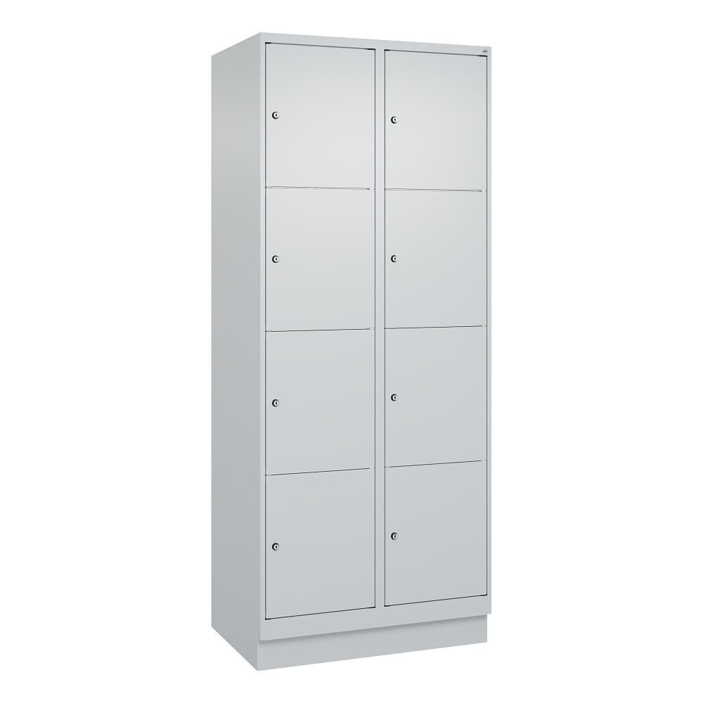 C+P Garderobenschrank Fächerschrank Classic Plus, 4 Fächer übereinander, Abteilbreite 40 ... Für Schule, Verein und Fitness-Studios
