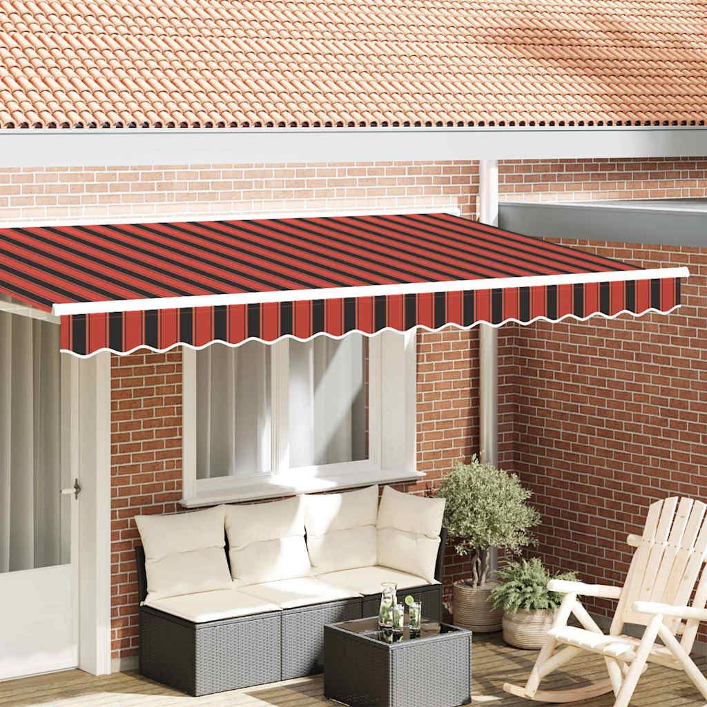 furnicato Markise Moderne Markisenblende 380 x 20 cm Mehrfarbig aus Segeltuch UV-beständige Markisenfranse, wasserabweisend für Garten und Terrasse