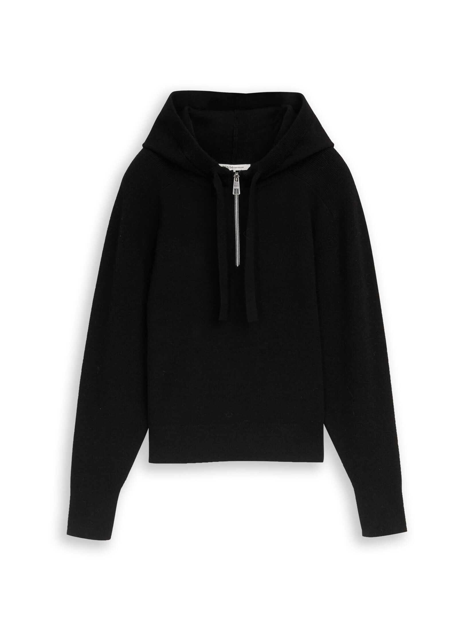 TOM TAILOR Denim Strickpullover Pullover & Strickjacken Hoodie Strickpullover mit Reißverschluss