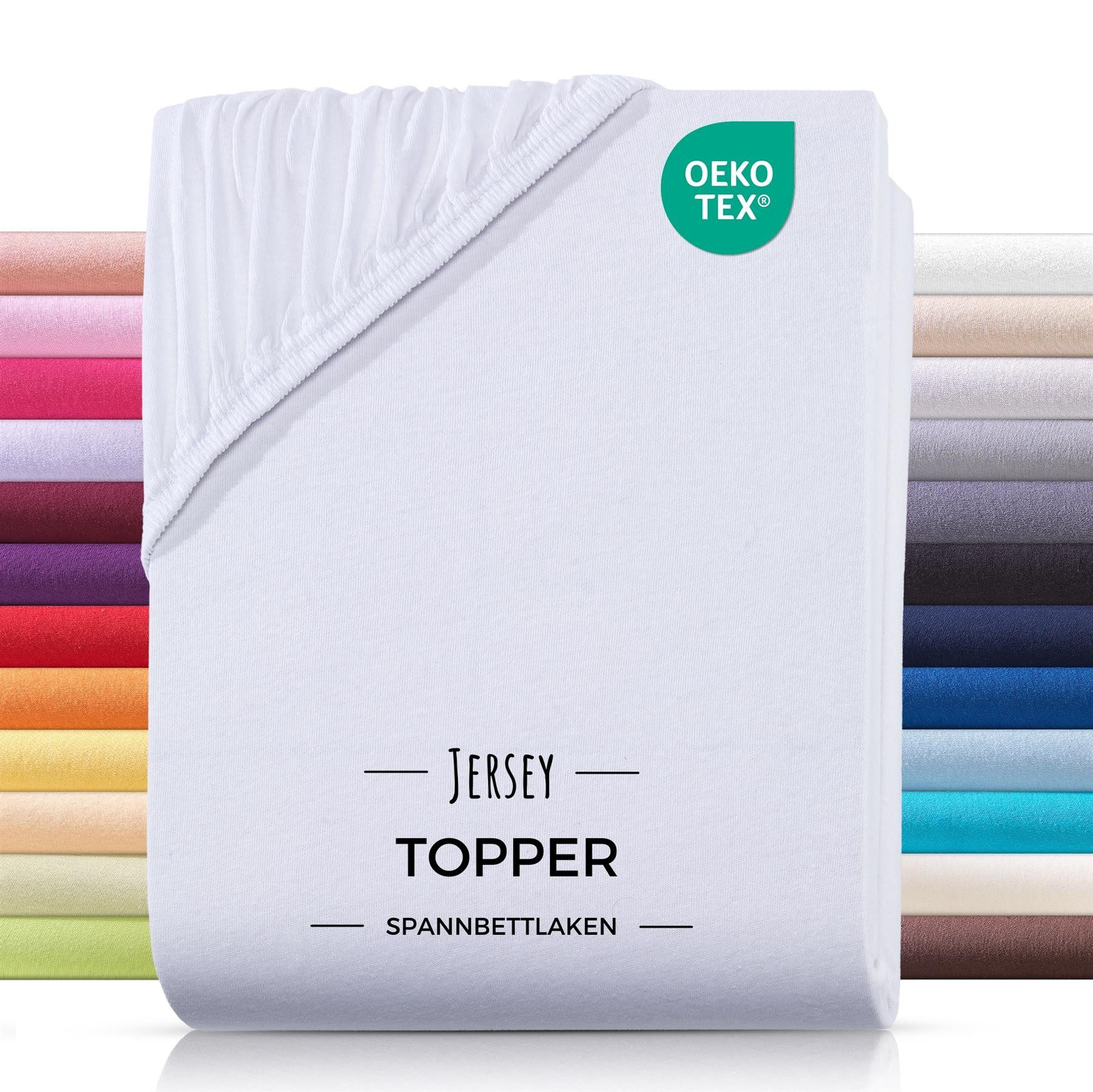 Carpe Sonno Spannbettlaken Topper Spannbetttuch Jersey 140x200 160x200 180x günstig online kaufen