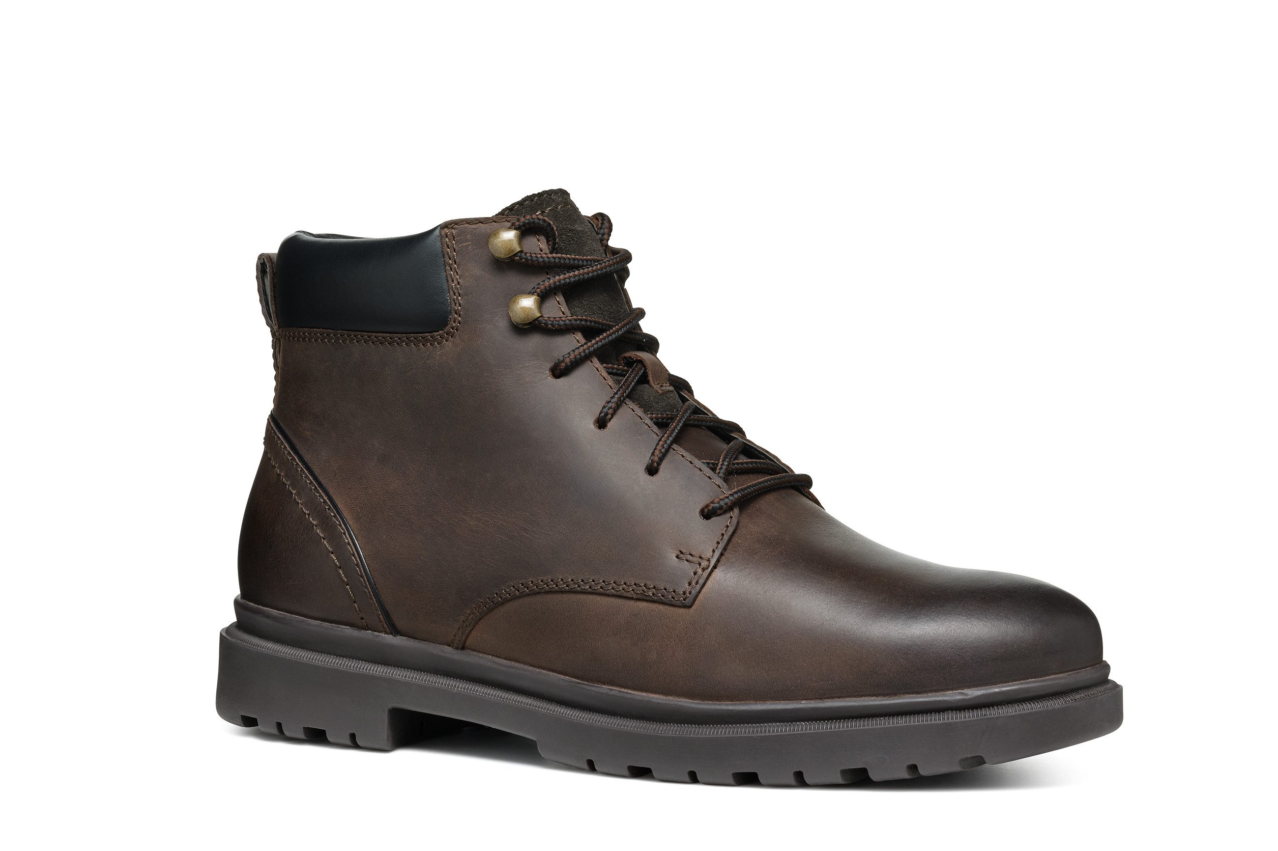 Geox U ANDALO Schnürboots Herbst-Boots, Schnürstiefelette mit softem Schaftabschluss