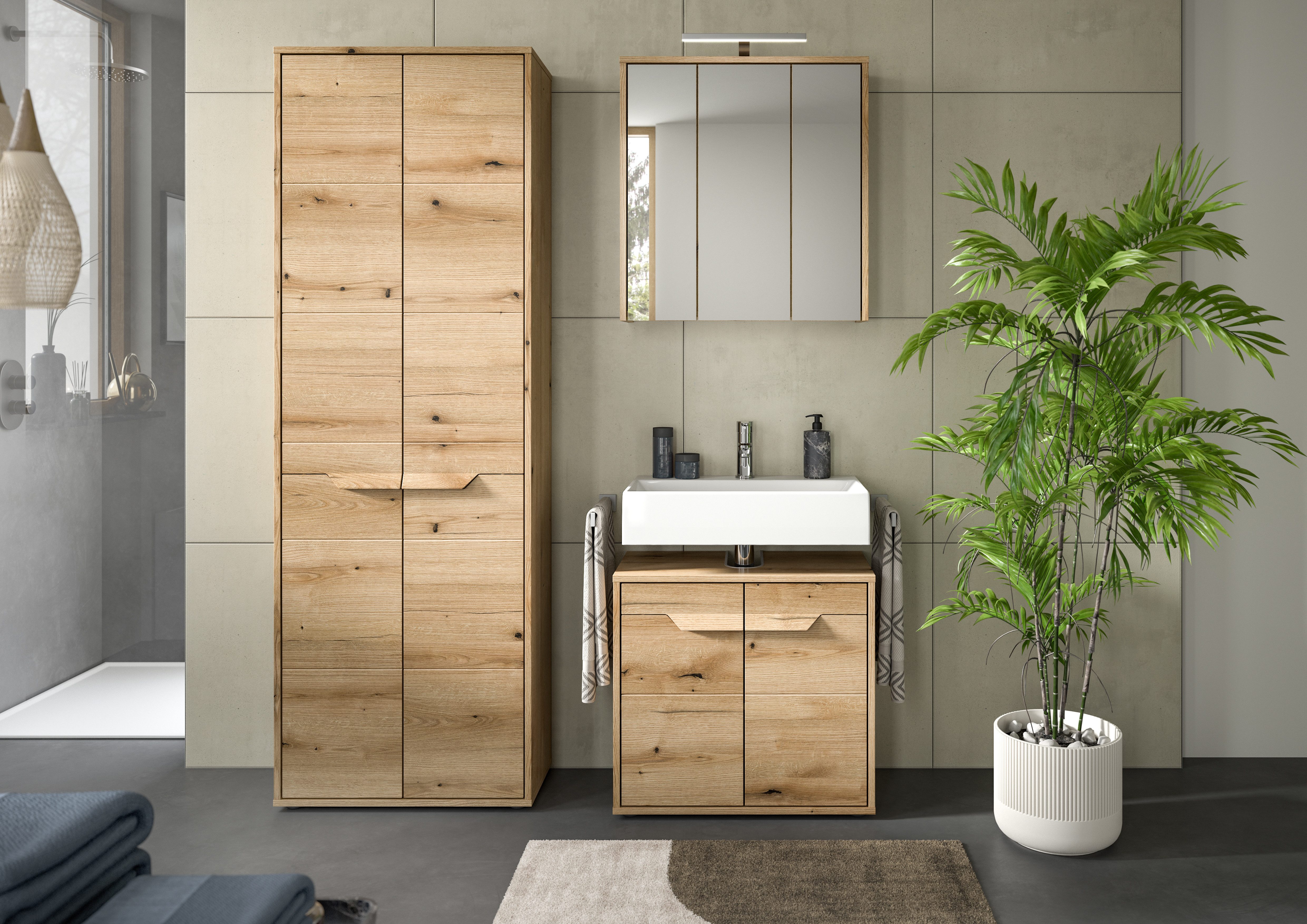 welltime Waschbeckenunterschrank Kayu, Breite 64 cm, günstig online kaufen