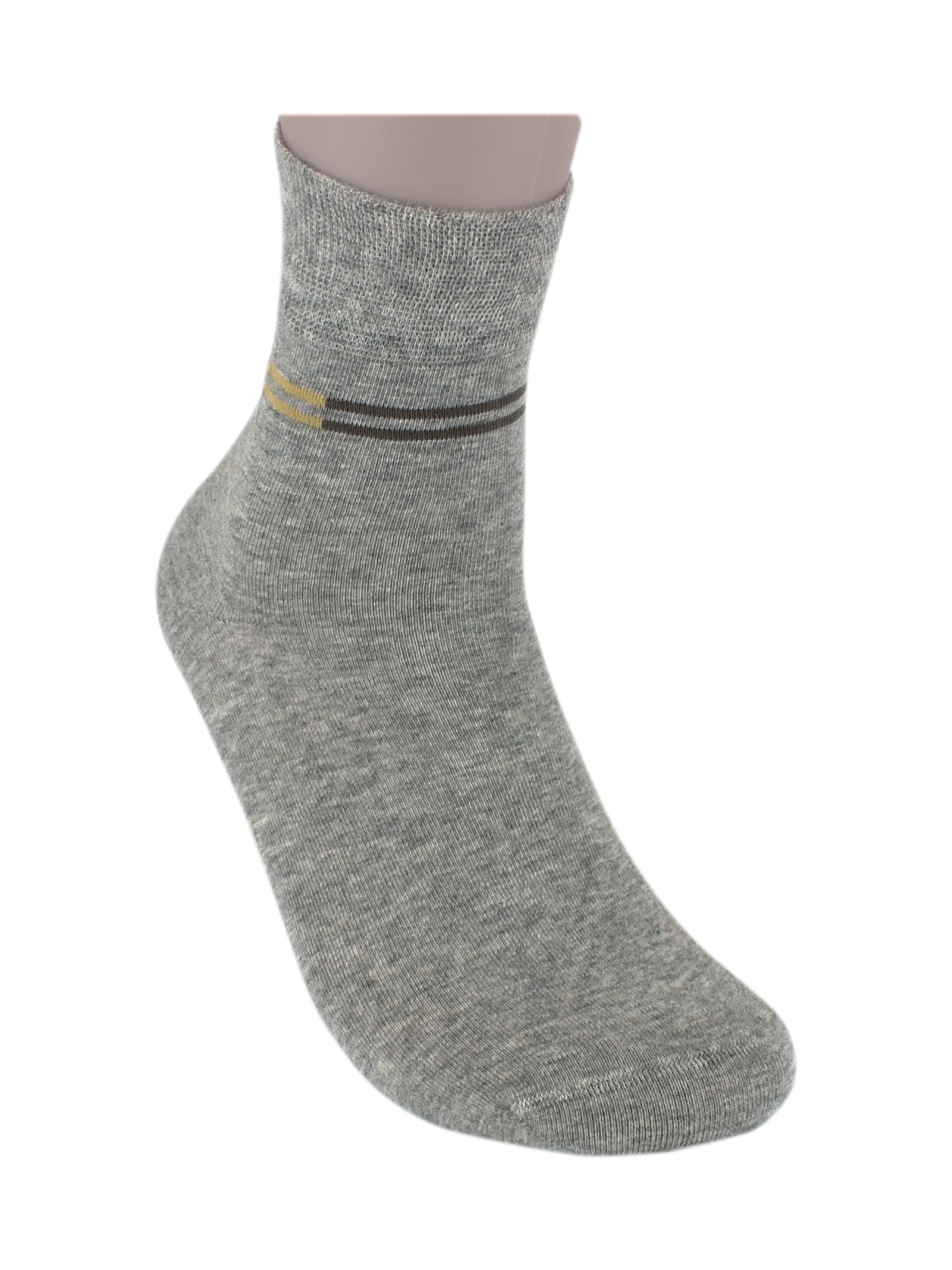 Die Sockenbude Kurzsocken RS-Strumpf GRAY (Bund, 3-Paar, grau anthrazit schwarz) mit Softrand ohne Gummidruck