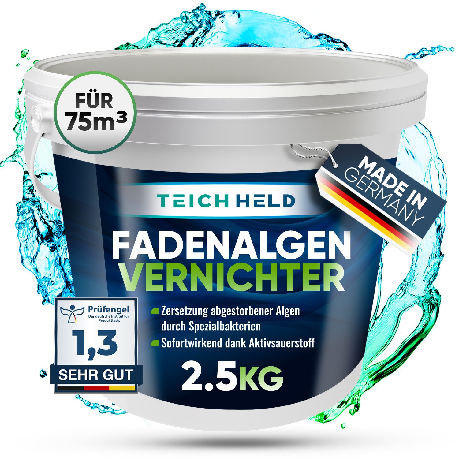 Poolpflege Faden-Algenvernichter Teich-klar für kristallklares Wasser Anti Algen