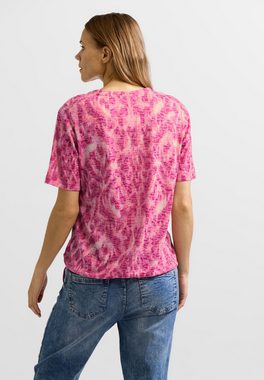 Cecil T-Shirt im Burnout-Style und mit Bindeband