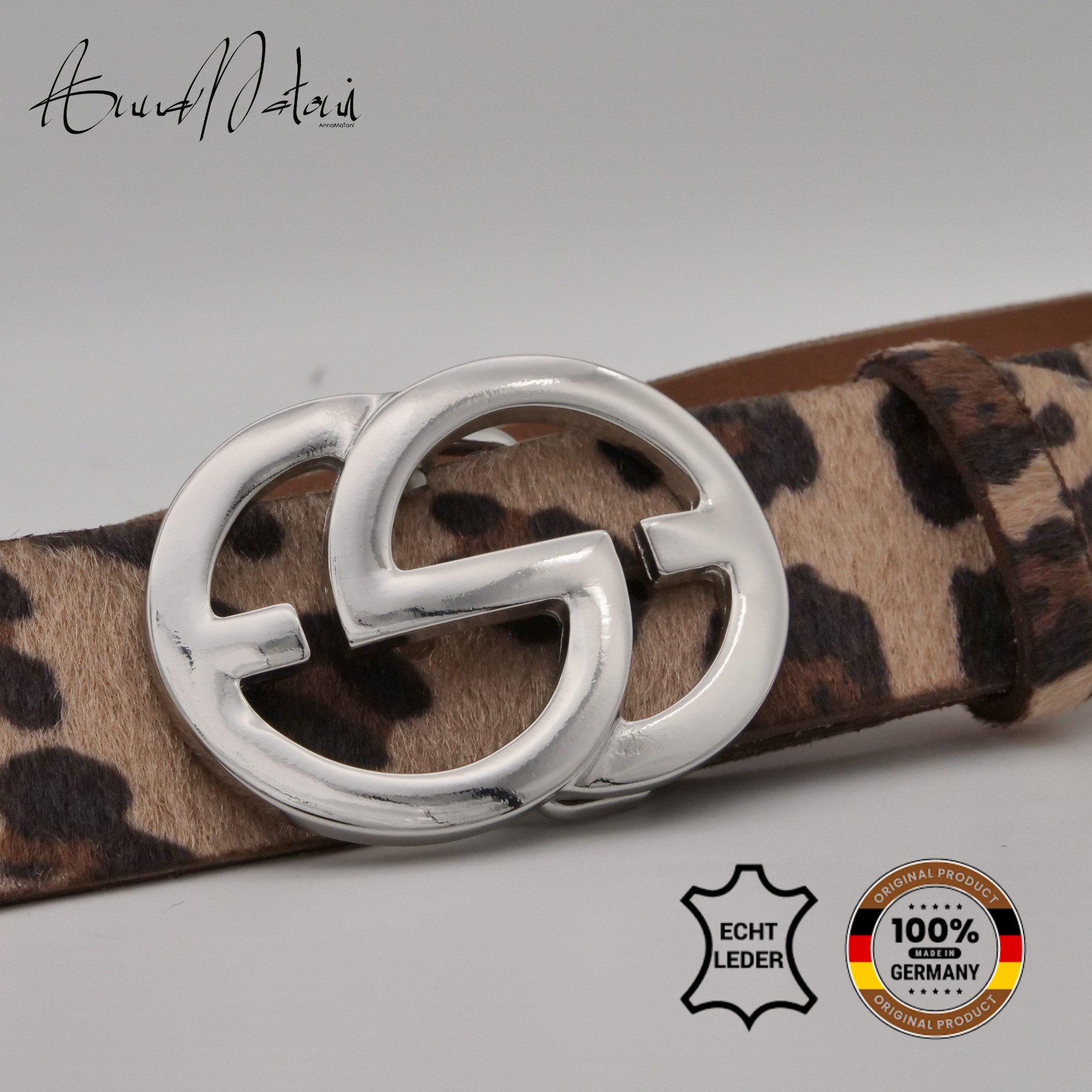 AnnaMatoni Ledergürtel AnnaMatoni Damen Ledergürtel in hochwertigem Kunstfe günstig online kaufen
