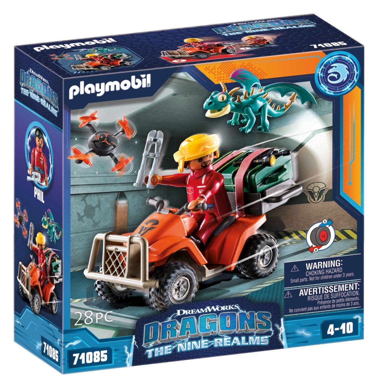 Playmobil® Dragons Icaris Quad & Phil Konstruktions-Spielset, (Icaris Quad & Phil), Made in Europe