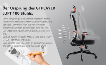 COMHOMA Chefsessel Ergonomischer Bürostuhl Schreibtischstuhl l Drehstuhl (Packung), Stufenlos Wippmechanik, verstellbare Kopfstütze