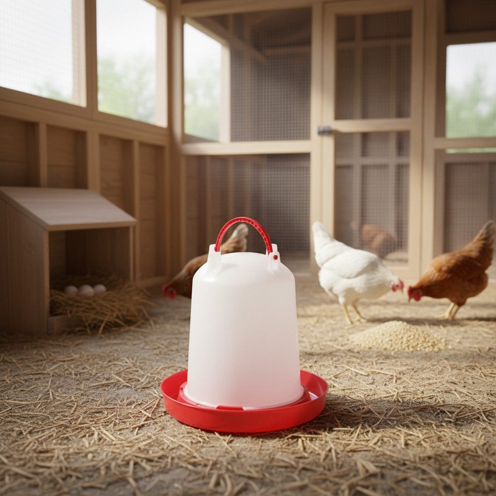 Melko Futternapf Melko Hühnertränke Geflügeltränke ver. Größen Kunststoff Stülptränke, Kunststoff, halbdurchsichtigen Kunststoff - ideale kontrolle der Füllmenge