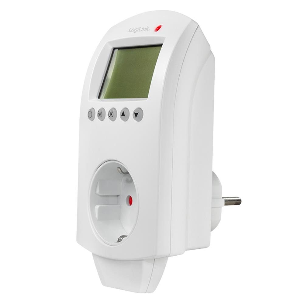 LogiLink Smart Home Wi-Fi Smart Tuya 1-fach Thermostatsteckdose (CEE7/3) kompatibel Smart-Home-Steuerelement