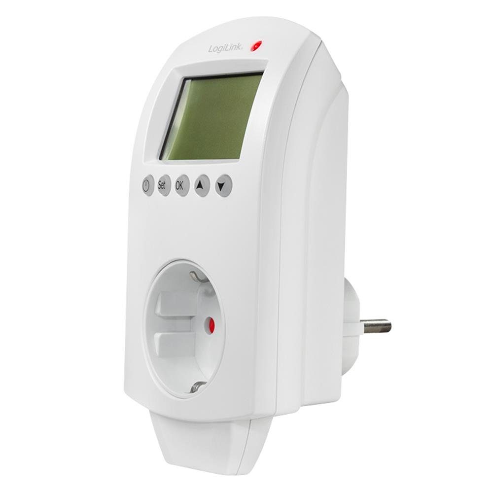 LogiLink Smart Home Wi-Fi Smart Thermostatsteckdose 1-fach (CEE7/3) Smart-Home-Steuerelement, Tuya kompatibel