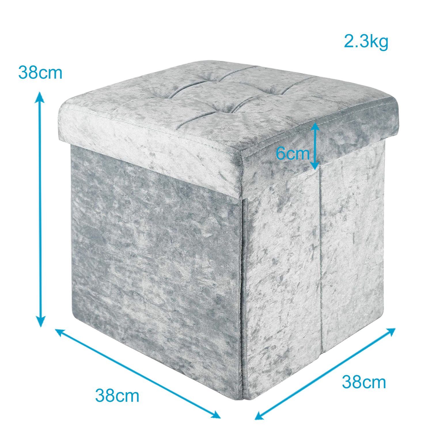 Intirilife Sitzhocker (Sitzwürfel mit Stauraum 38x38x38 günstig online kaufen