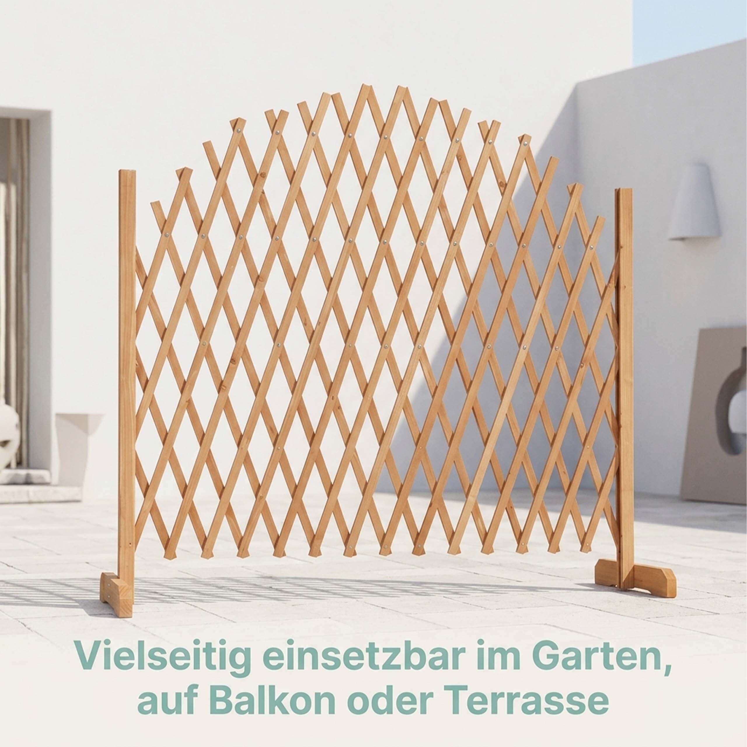 relaxdays Rankgitter Holz ausziehbar, 1 St. – Bild 2 von 5