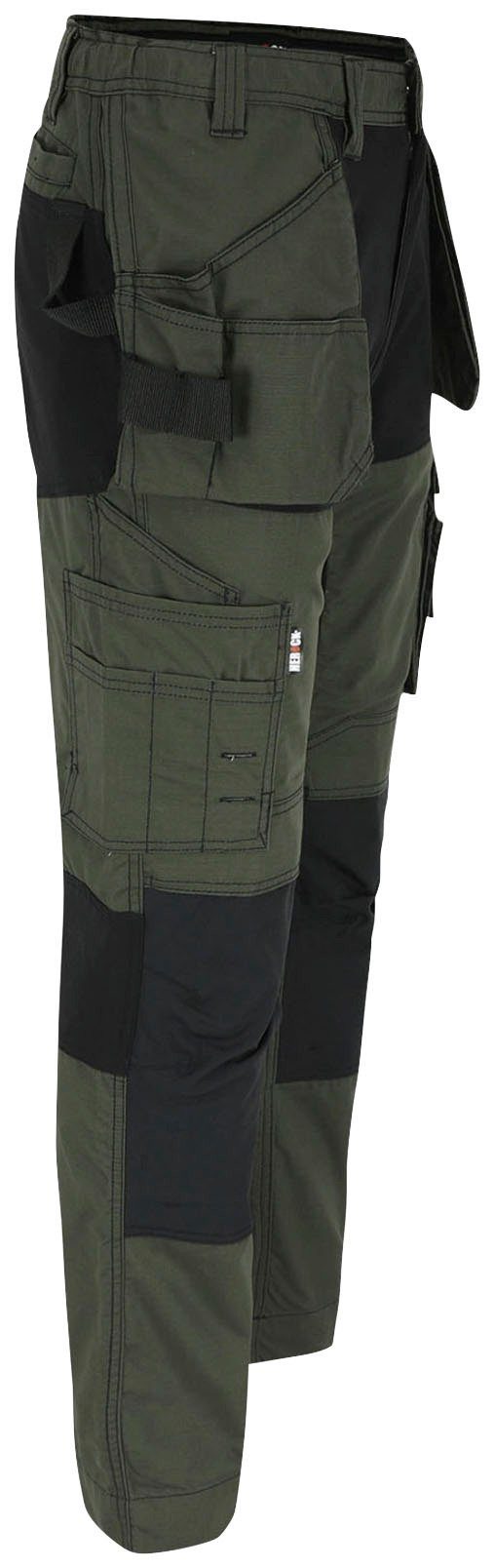 Nageltaschen und Multi-Pocket-Hose Hose Arbeitshose 2 Herock Spector khaki 4-Wege-Stretch-Teilen festen mit