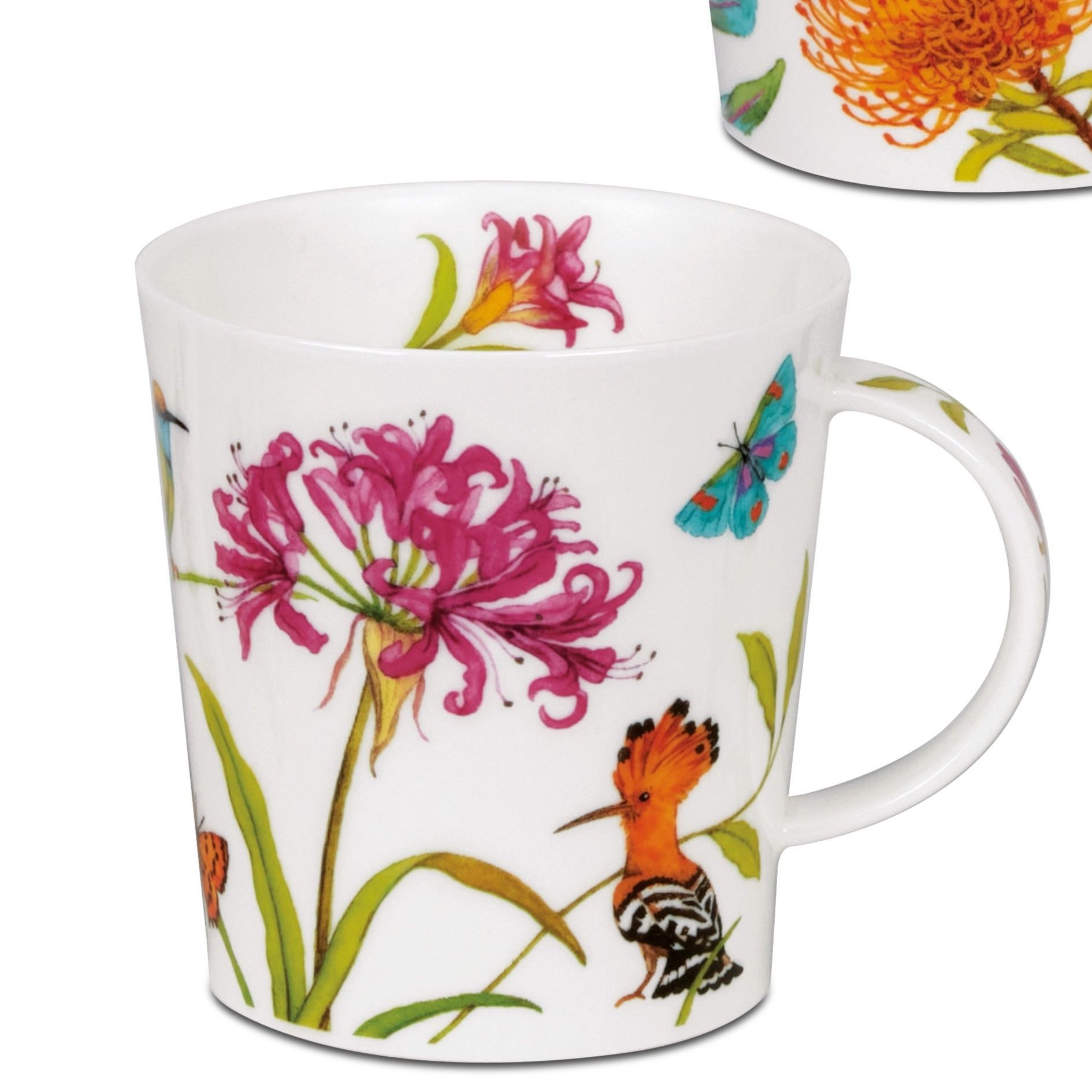 formano Tasse Dunoon, Porzellan, Spülmaschinengeeignet, Mehrfarbig, Blumen, H: 9cm