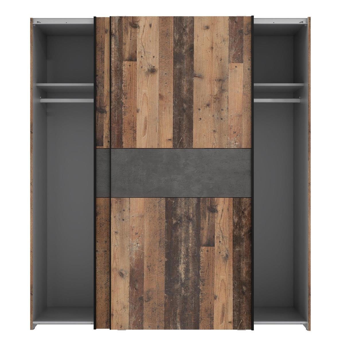 FORTE Schwebetürenschrank 170,3 x 190,5 x 62 cm (B/H/T)