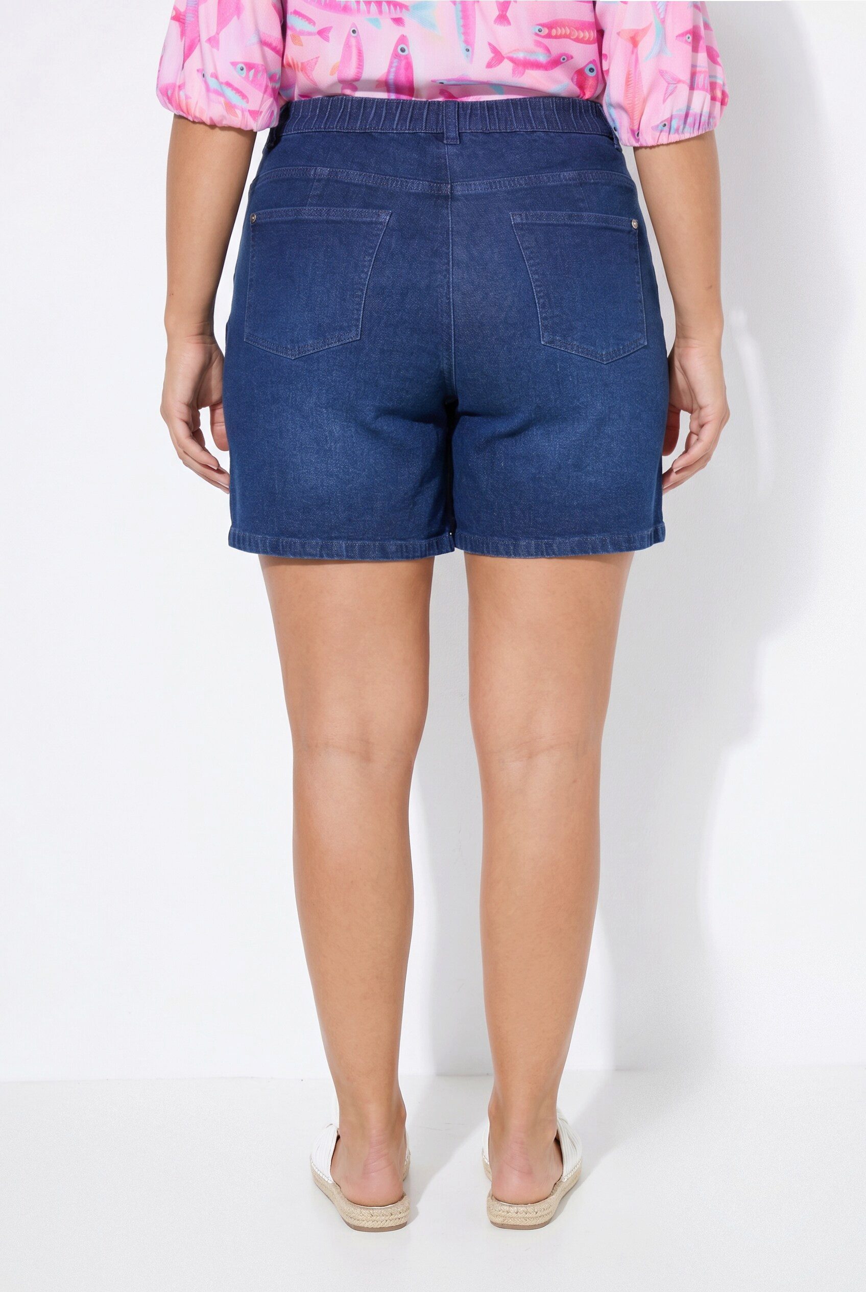 Angel of Style 5-Pocket-Jeans Jeans-Skort vorne halb wie ein Rock 5-Pocket