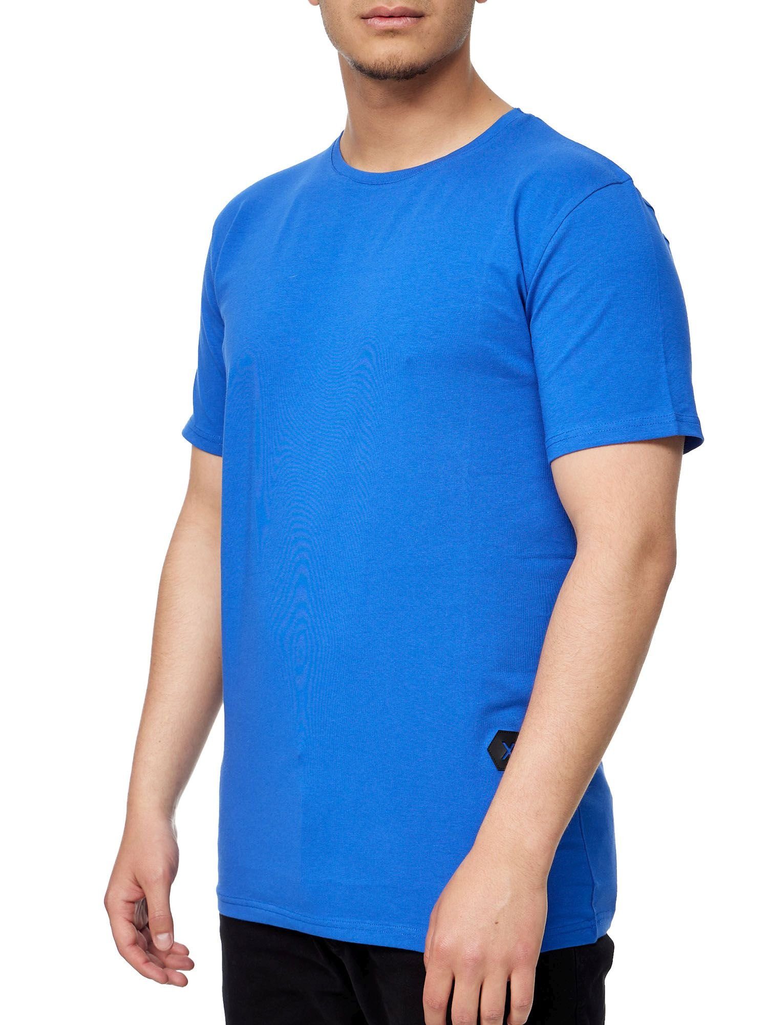 Tee, Shirt T Tshirt Tee John Blau Casual 1-tlg) für Kayna Freizeit Kayna Poloshirt Polo Männer T-Shirt Kurzarmshirt Polo Fitness Herren (Shirt John T-Shirt