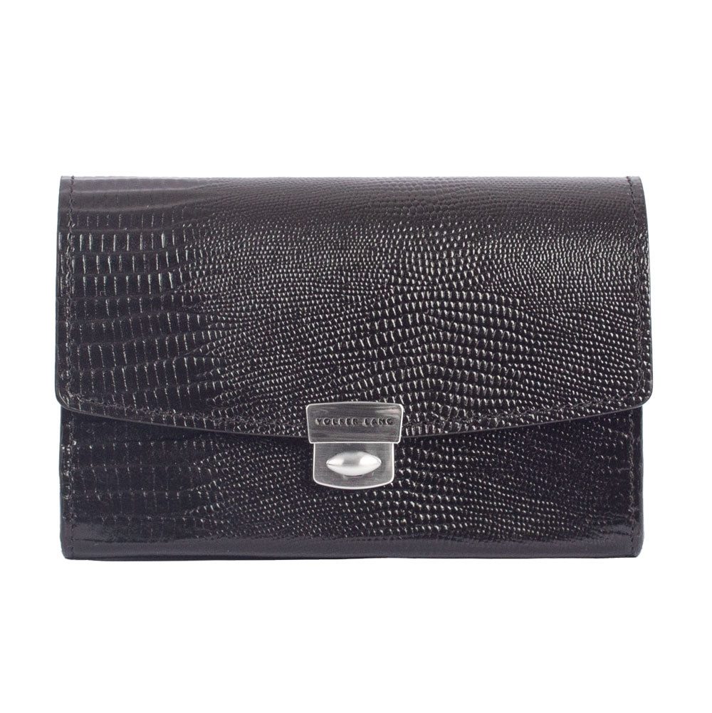 VOLKER LANG Kellnerbörse PENCE - Kleines Portemonnaie für Damen aus Leder, kompaktes Design