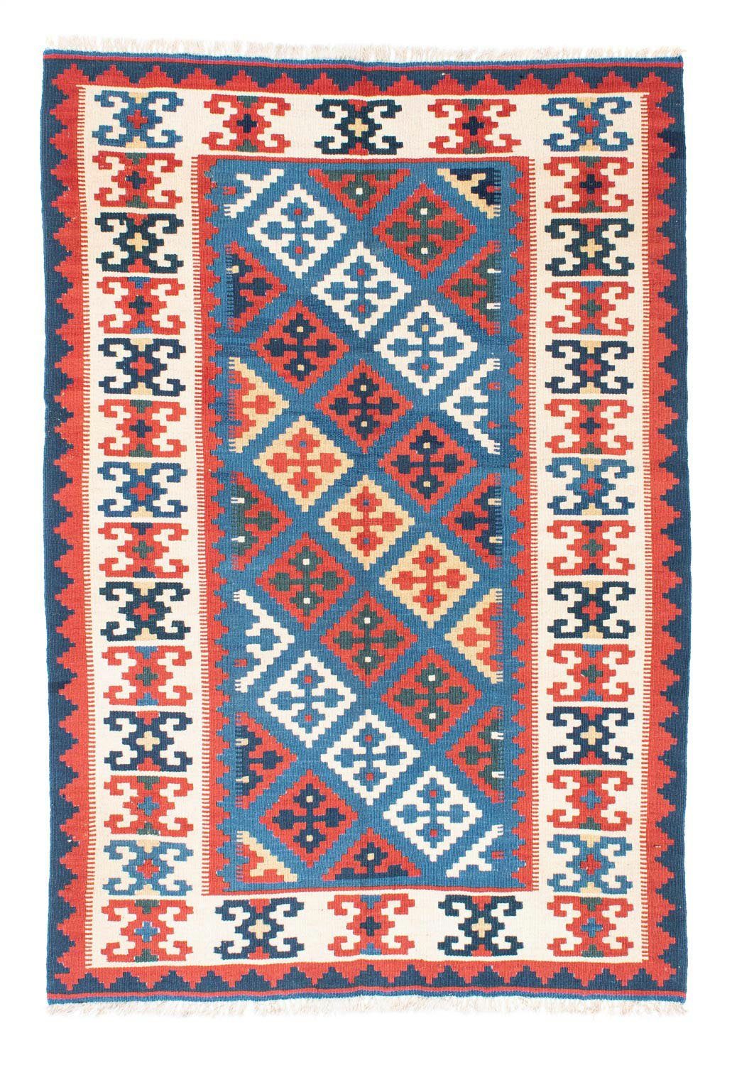 Wollteppich Kelim Fars Nomadisch Blu 188 x 122 cm, morgenland, rechteckig, Höhe: 4 mm, OrientOptik