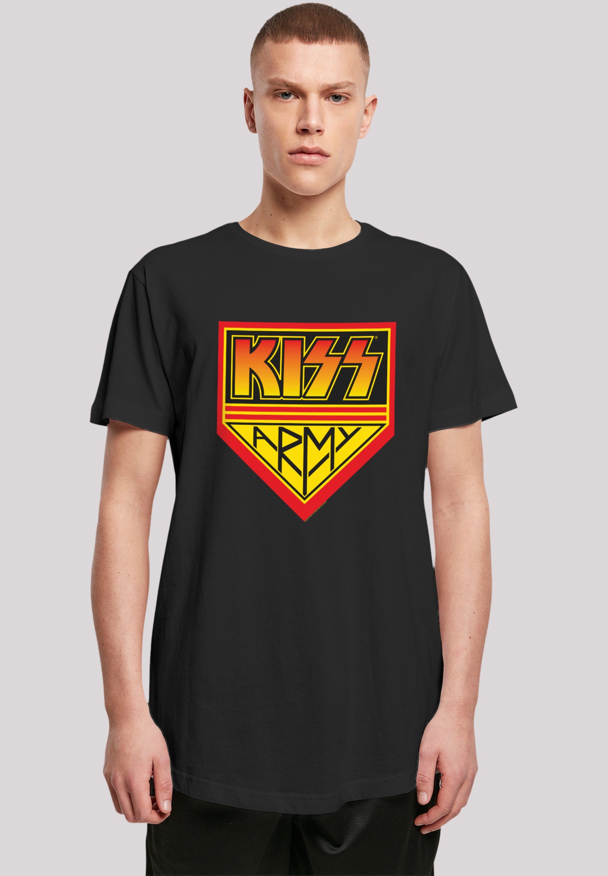 F4NT4STIC T-Shirt Kiss Rock Band Army Logo Premium Qualität, Musik, By Rock Off schwarz