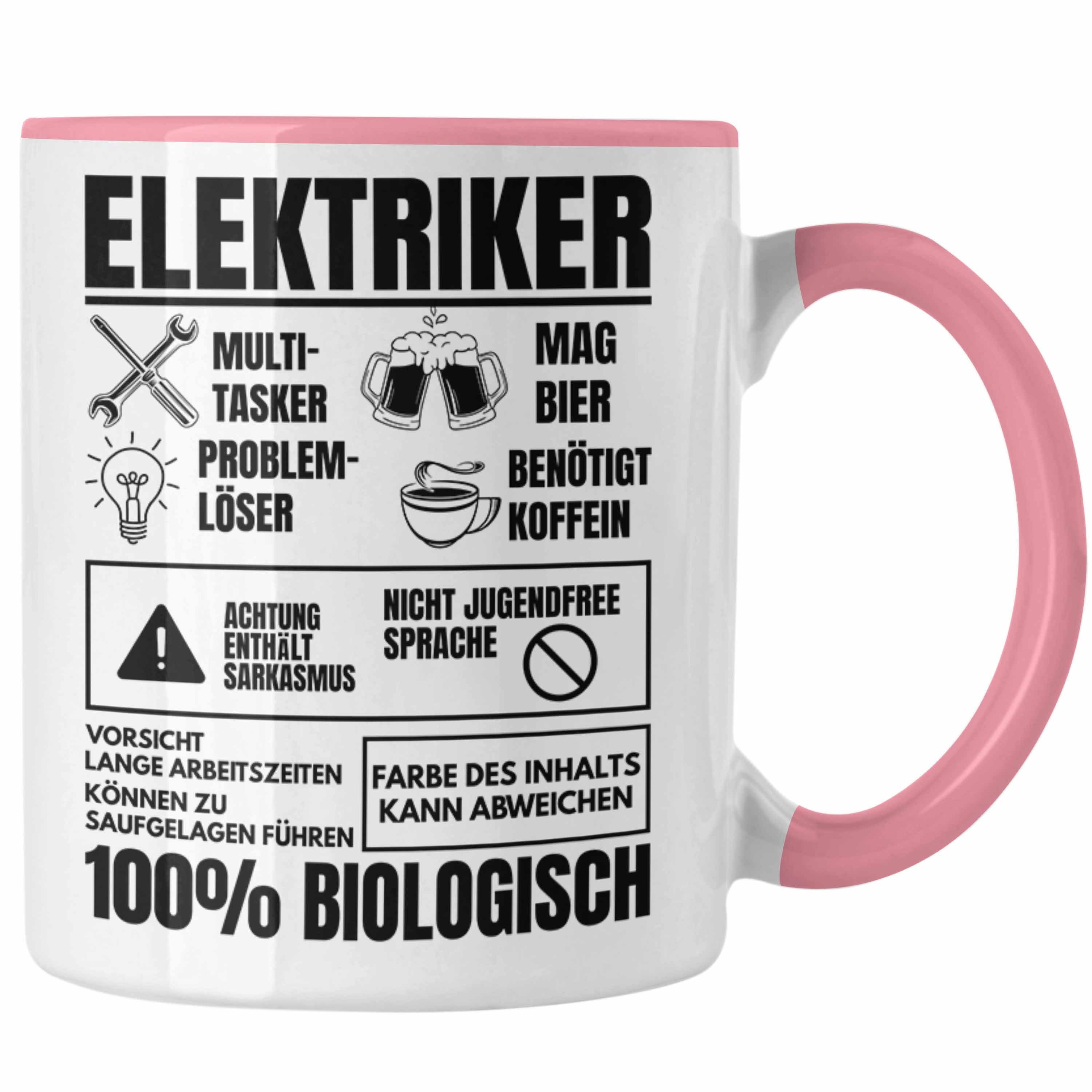 Multitasker Elektromeister Geschenk Lustiger Männer Geschenkidee Spruch - Tasse Tasse Elektriker Rosa Trendation Trendation