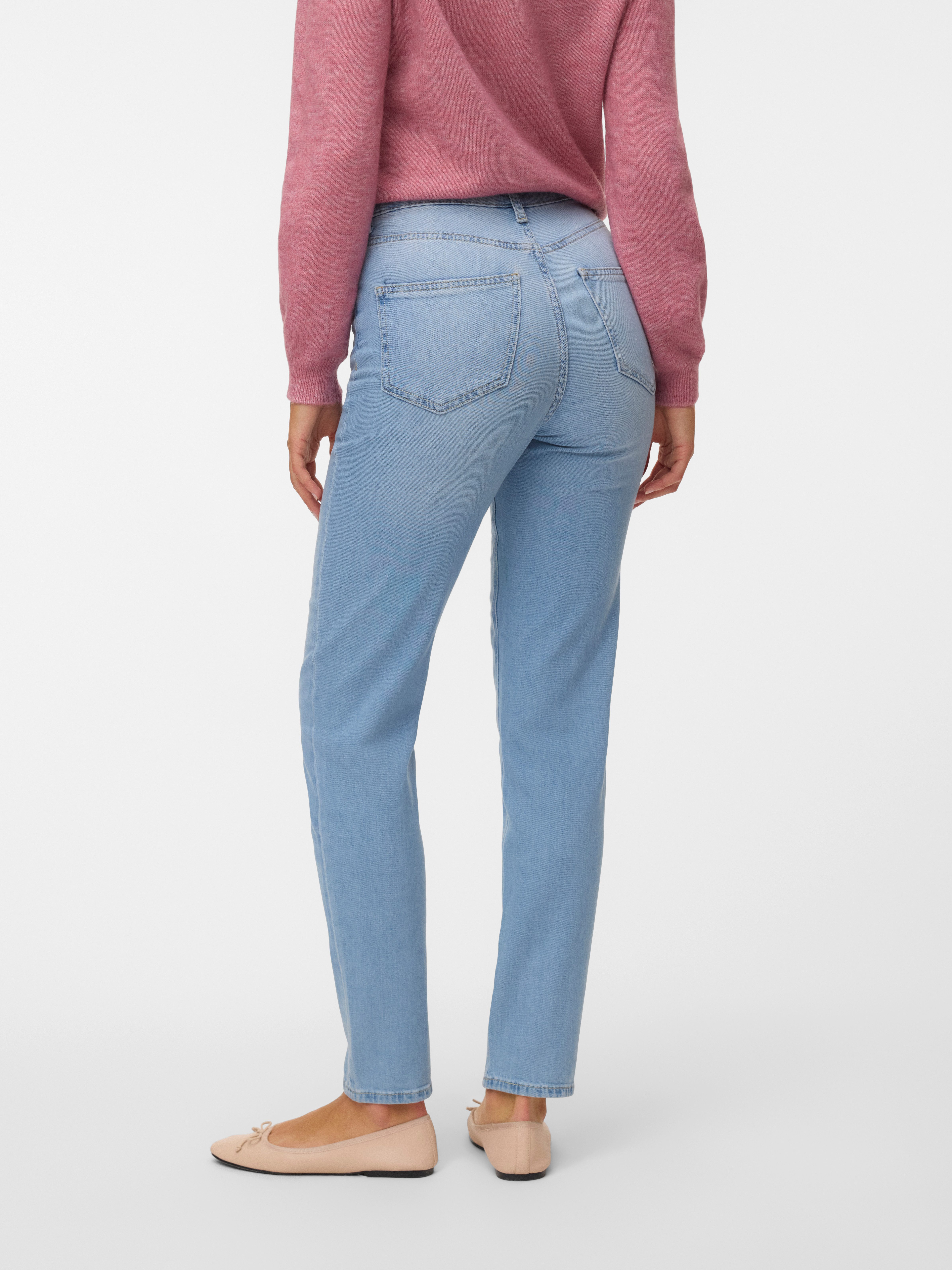 Vero Moda Mom-Jeans VMNICKIE HR MOM JEANS BLUE MIX NOOS Baumwollmischung, high waist, loose fit