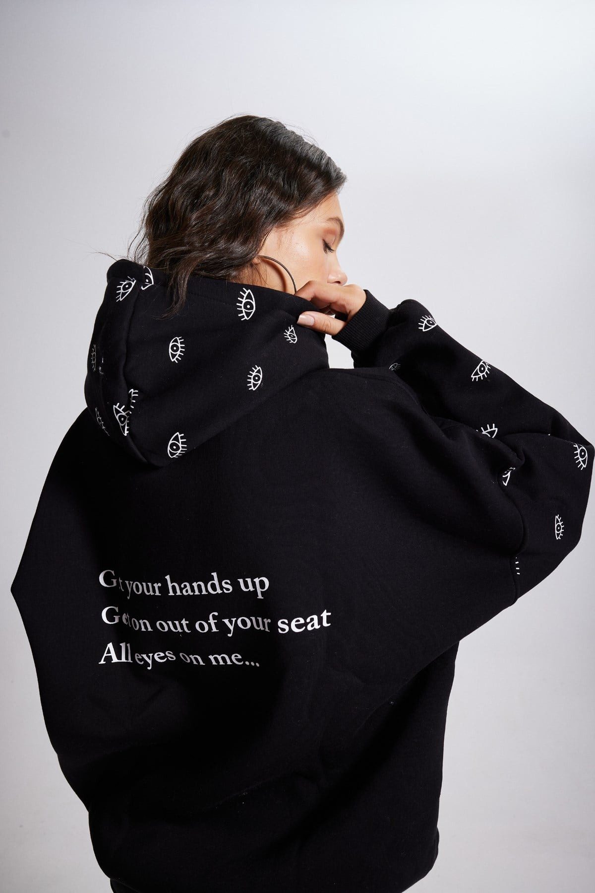 Kapuzensweatshirt Oversized Unisex Eye Hoodie