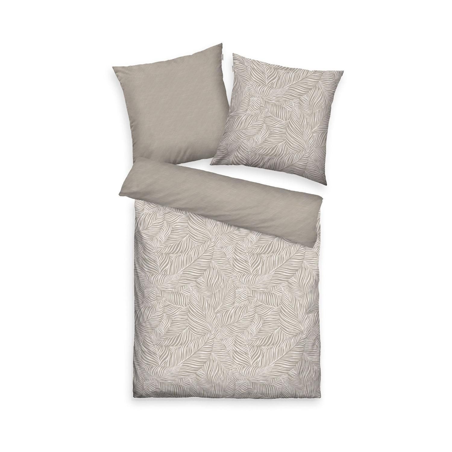 TOM TAILOR Bettwäsche LAVENA, L 135 x B 200 cm, Creme, Weiß, Satin, 1 teilig