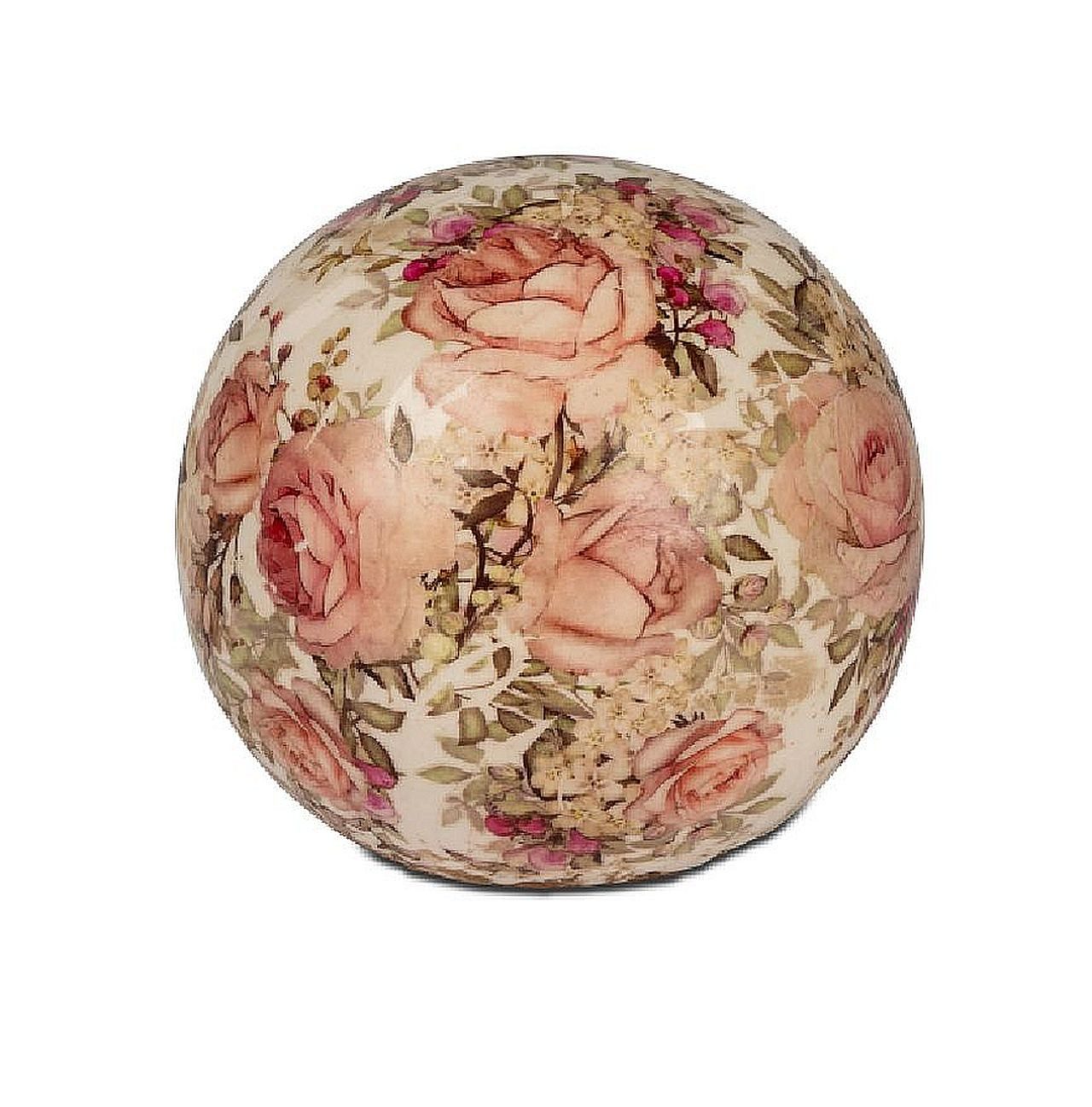 formano Dekokugel Kugel Rosen Steingut Deko Vintage oder Antik 12cm