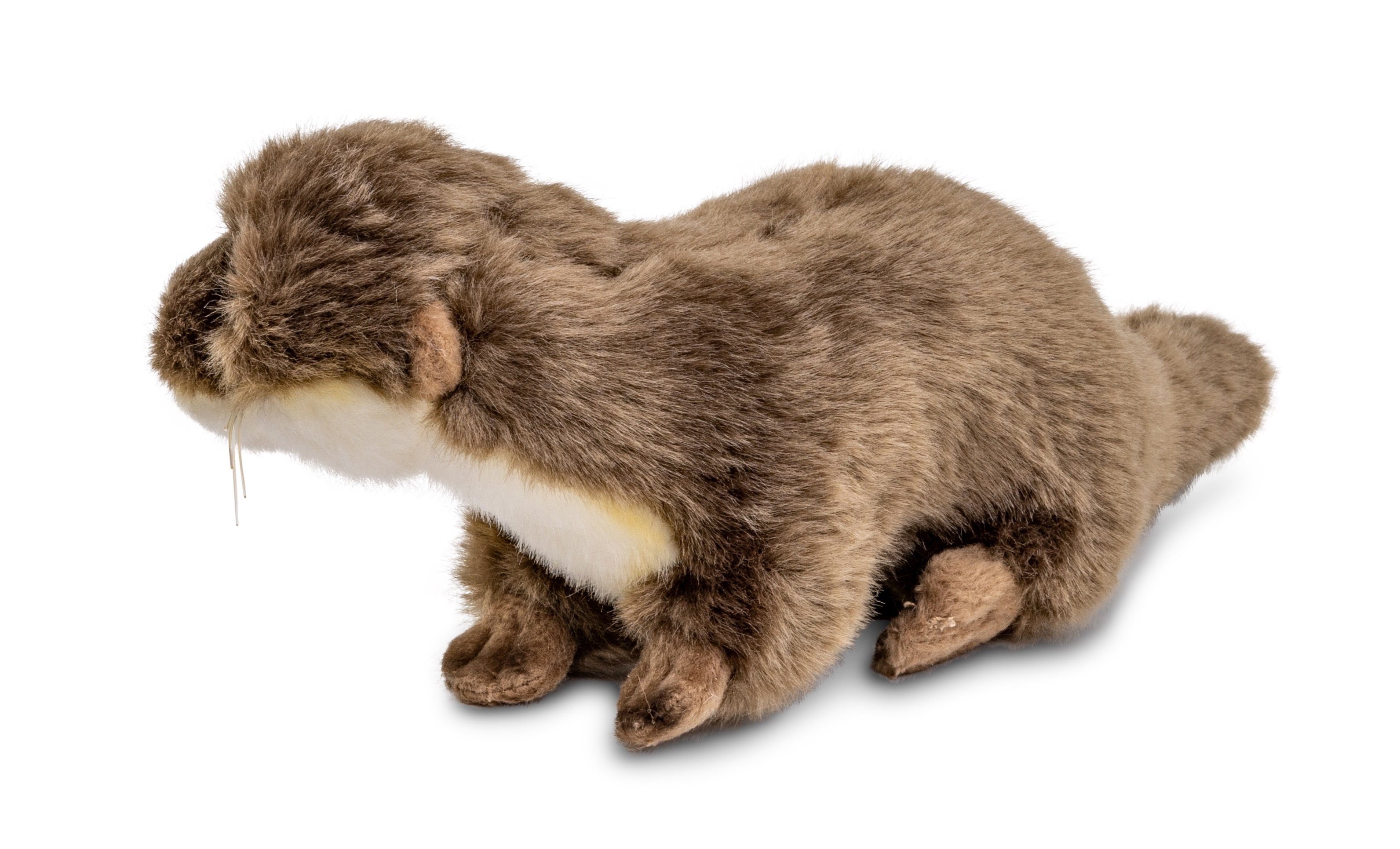Uni-Toys Kuscheltier Otter, stehend - verschiedene Größen - Plüsch-Otter - Plüschtier, zu 100 % recyceltes Füllmaterial