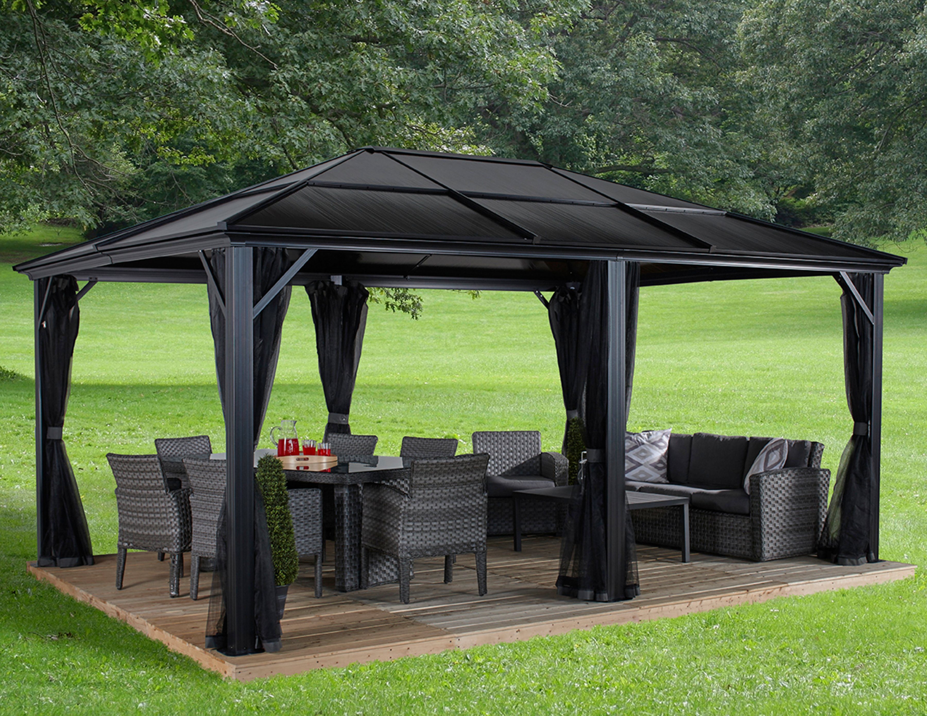 Sojag Pavillon Gazebo Meridien, (Set), BxT: 365x485 cm, mit Moskitonetzen