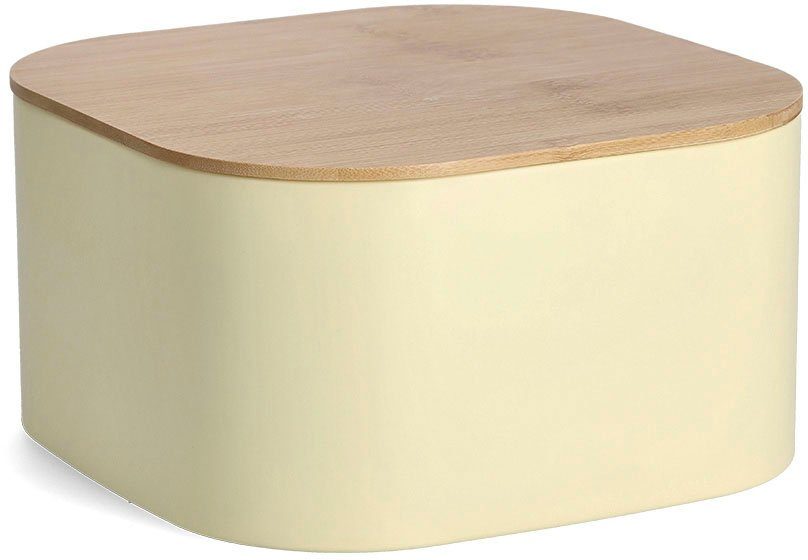 Zeller Present Brotkasten, Stahl, (1-tlg), mit Bambusdeckel