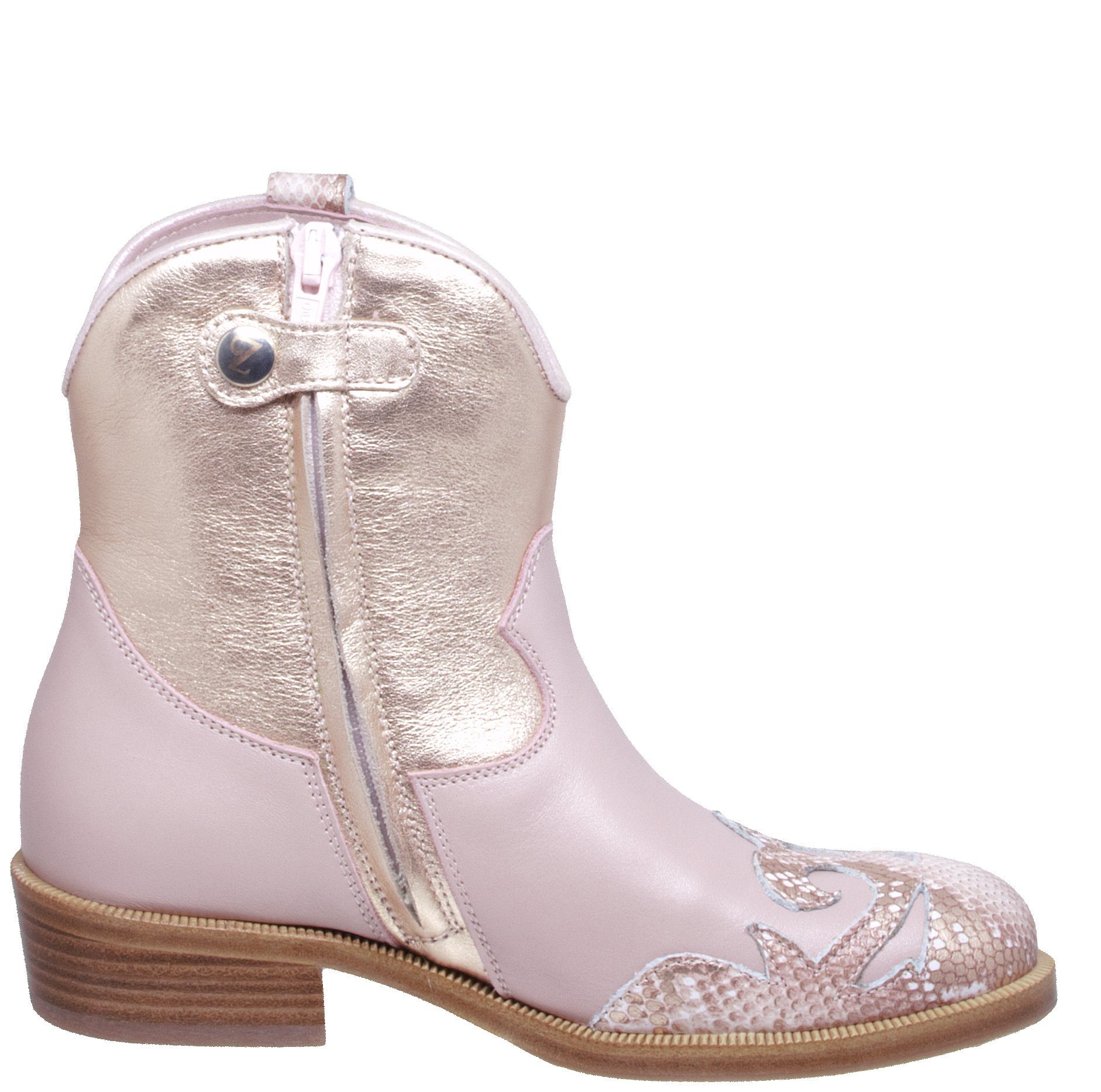 Zecchino d'Oro Zecchino d'Oro F18-4833 Cowboy Boots Stiefeletten Cowgirl Pink Stiefelette
