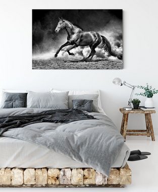Pixxprint Leinwandbild Pferd, Sonnenuntergang, Pferd, Sonnenuntergang, (1 St), Leinwandbild fertig bespannt, inkl. Zackenaufhänger