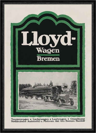 Kunstdruck Lloyd Wagen Tourenwagen Lieferwagen Lastwagen Bus Plakat Faks_Motor 2, (1 St)
