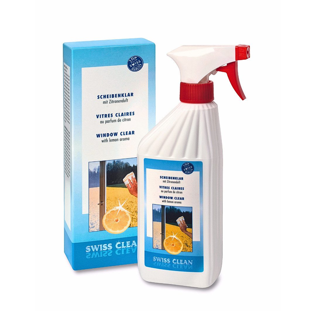 Medosan Scheibenklar mit Zitronenduft, Swiss Clean Glasreiniger (500 ml)